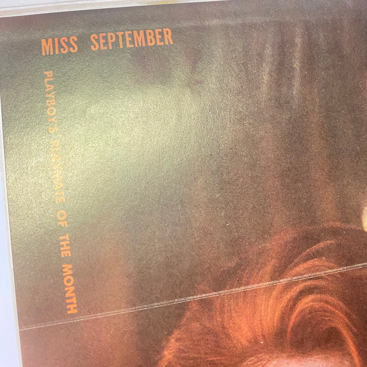 Detail of the Playmate of the Month section titled 'Miss September' from Playboy Magazine September 1957, showcasing Jacquelyn Prescott.