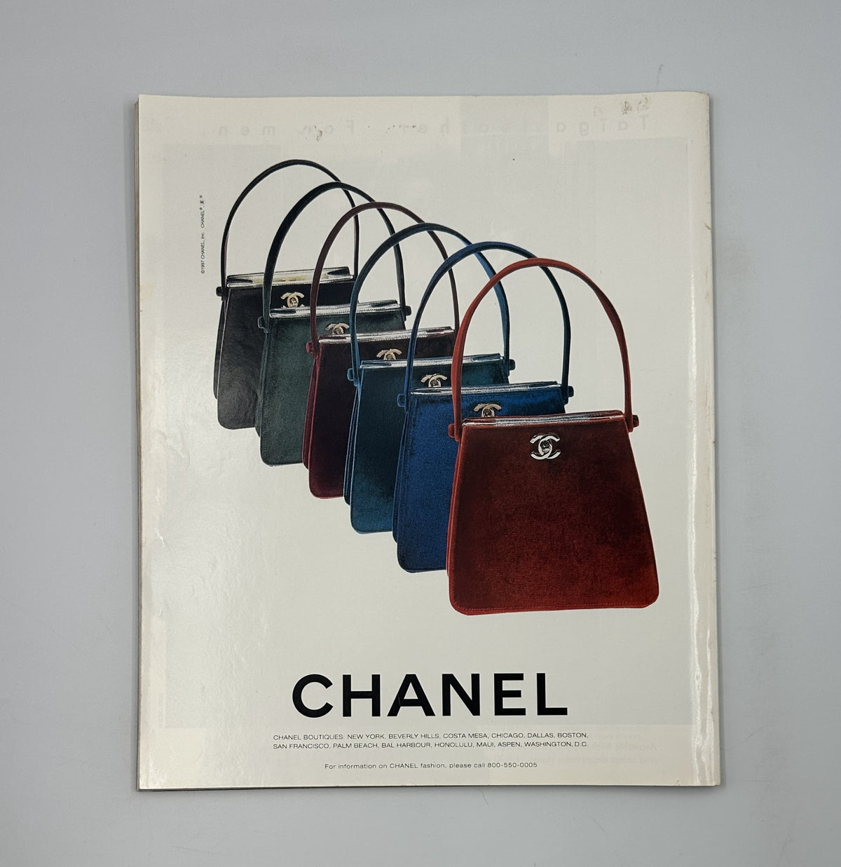 Cover of George Magazine November 1997 featuring an elegant photo shoot of Barbara Walters, with a focus on fashion and political themes relating to Election '97. Includes Chanel handbags prominently displayed.