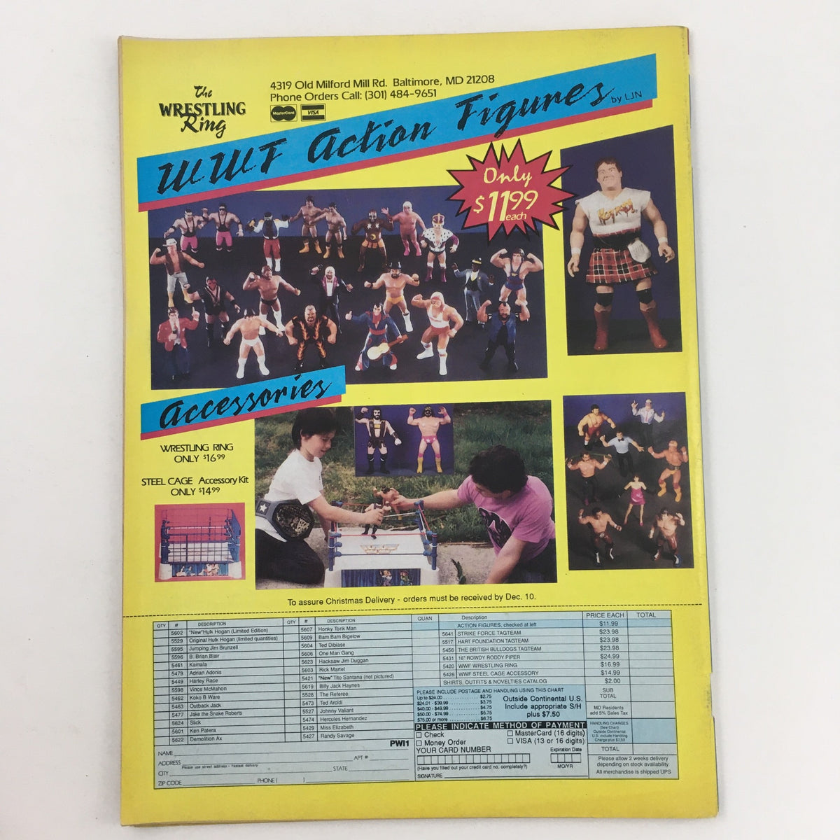 Cover of Pro Wrestling Illustrated Magazine January 1989 featuring the Hogan-Savage-Elizabeth triangle storyline, showcasing iconic wrestlers and vintage graphics.