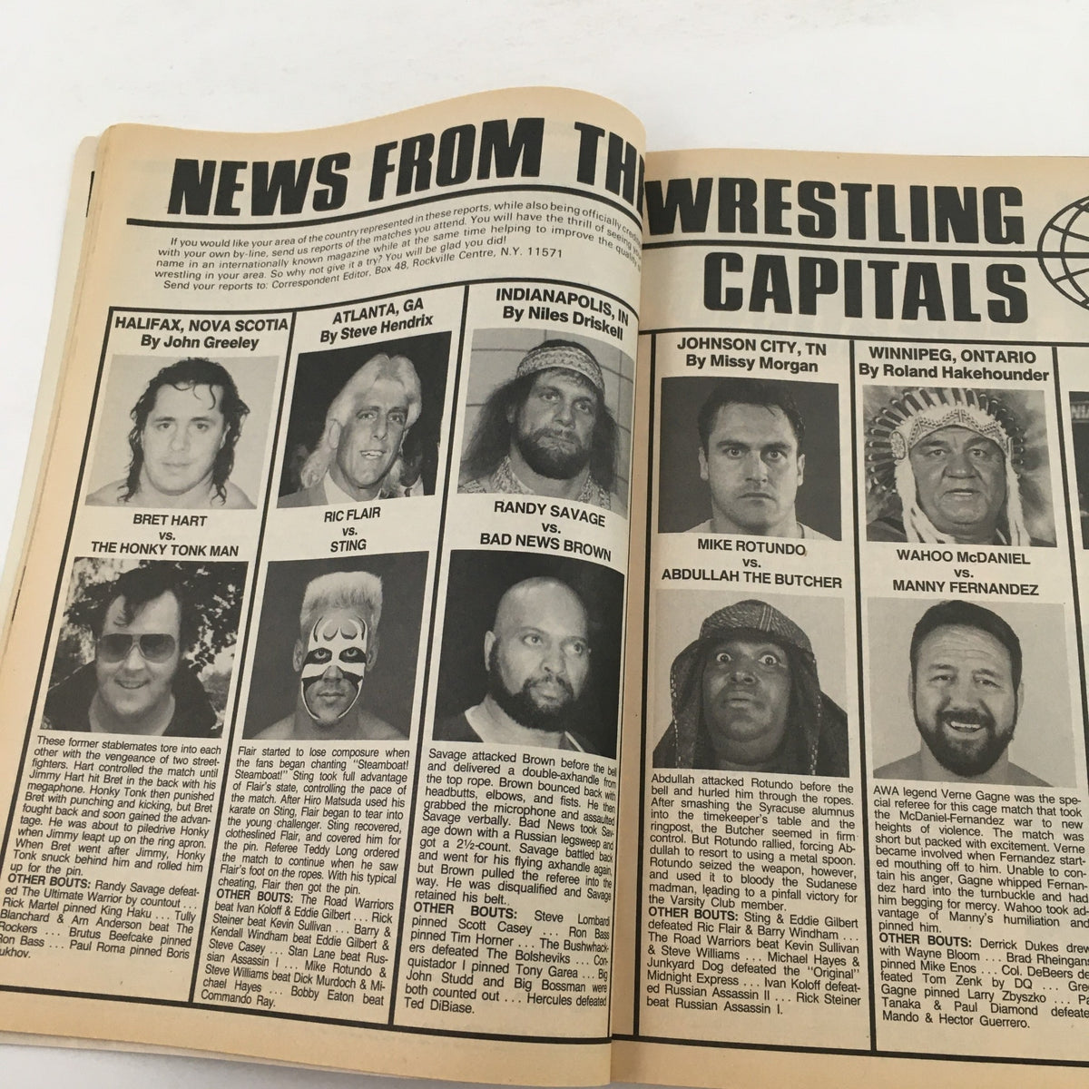 Inside Wrestling Magazine June 1989 - News From The Wrestling Capitals with a focus on popular wrestlers like Ric Flair and Randy Savage.