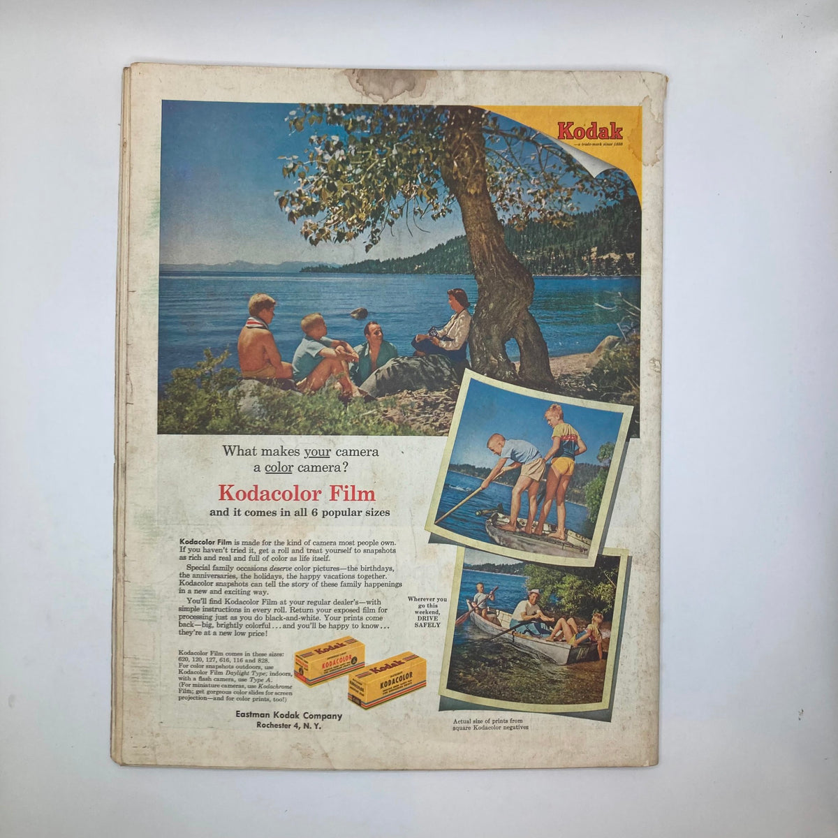Vintage Saturday Evening Post Magazine from July 31, 1954 featuring Mr. Impulse by Stevan Dohanos, showcasing mid-century American life with nostalgic imagery.