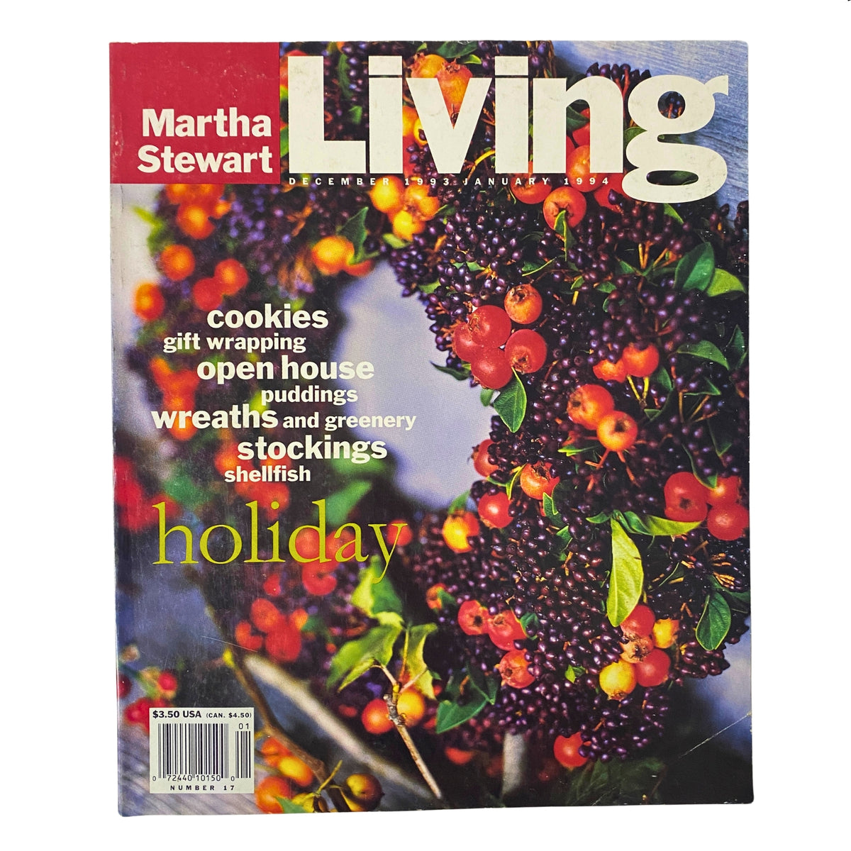 Cover of Martha Stewart Living Magazine, December 1993 - features a holiday theme with wreaths and greenery.