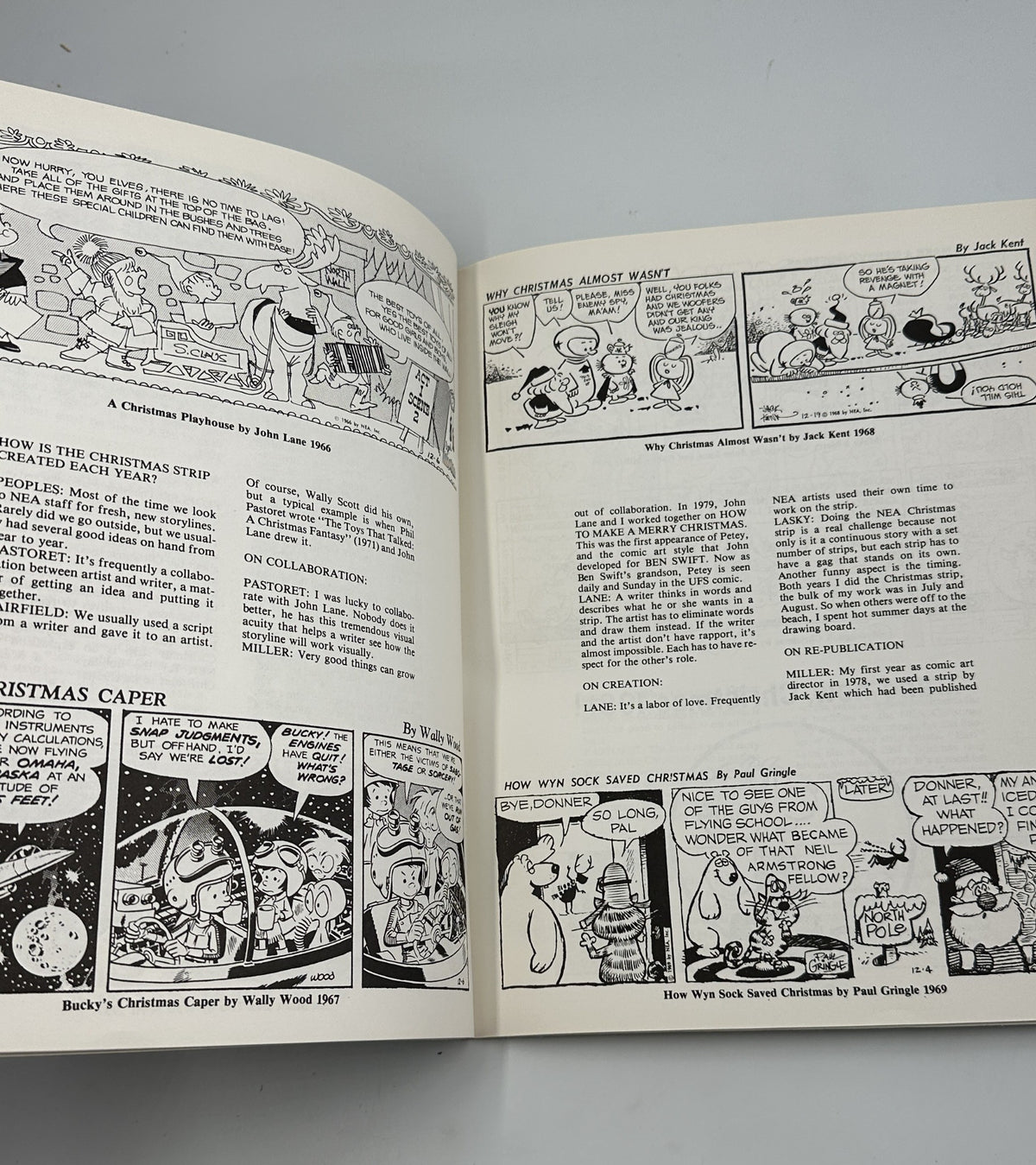Interior pages of Cartoonist Profiles Magazine December 1981 displaying comic strips and features, capturing the essence of holiday humor and cartoon artistry.