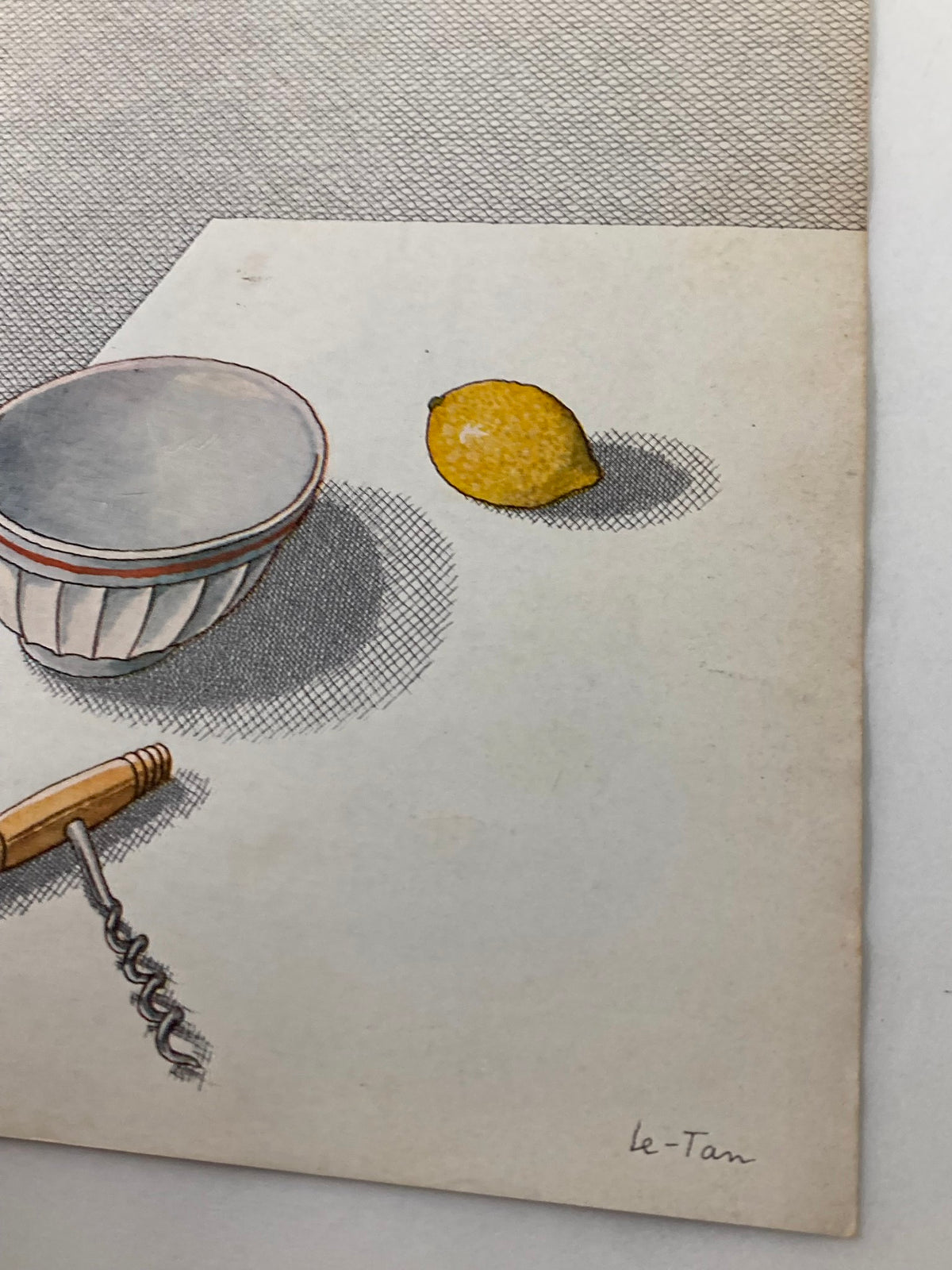 Detailed view of The New Yorker magazine cover from June 4, 1979 titled 'COVER ONLY The New Yorker June 4 1979 Lemon Squeeze by Pierre Le-Tan No Label', highlighting the lemon and bowl in the illustration.