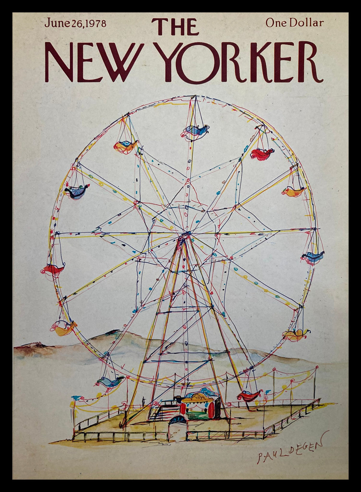 The New Yorker cover dated June 26, 1978, featuring a colorful Ferris Wheel illustration by Paul Degen.