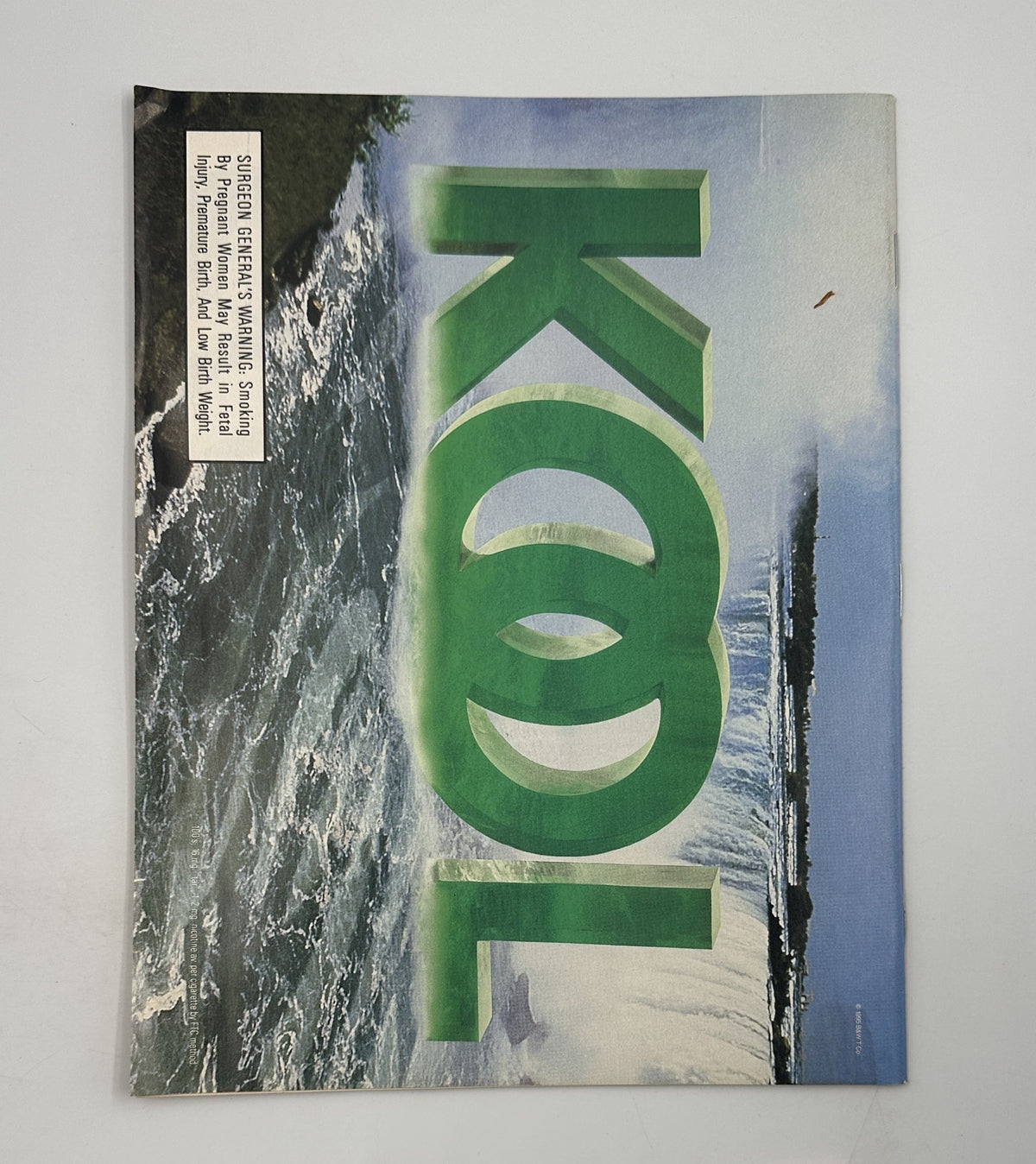 Front cover of Time Magazine April 3, 1995 displaying the title 'KOOL' with a scenic background featuring Niagara Falls.