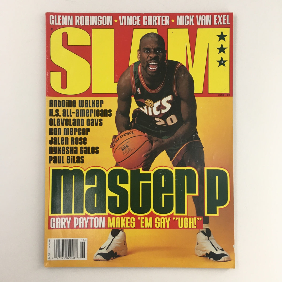 Slam Magazine June 1998 Gary Payton & Antoine Walker No Label VG