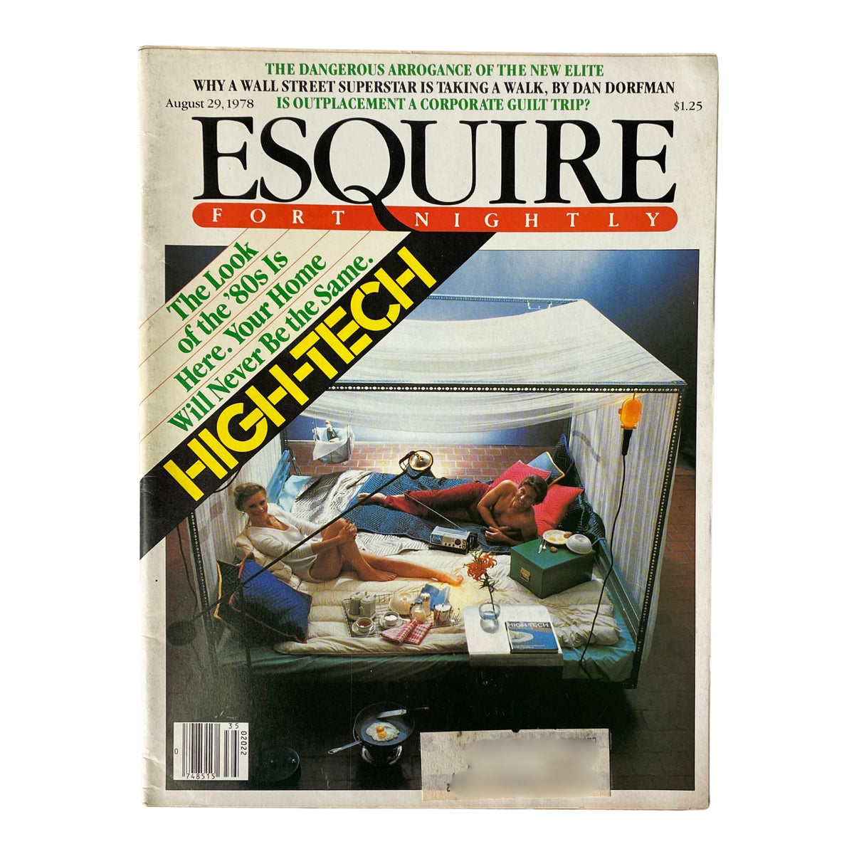 Esquire Magazine August 29, 1978 featuring the cover story 'The Look of the 80's Is Here: High-Tech.' The cover displays a modern design aesthetic with a high-tech theme.