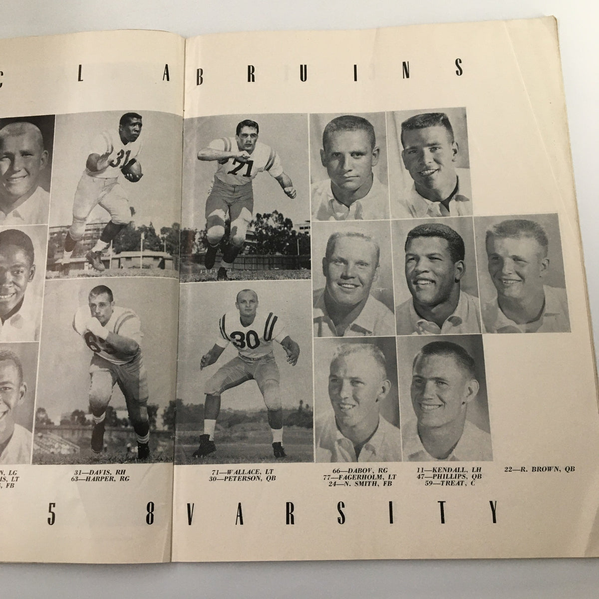 October 25, 1958 NCAA Football Stanford vs UCLA The Goal Post Official Program, highlighting additional UCLA Bruins players from the 1958 varsity team.