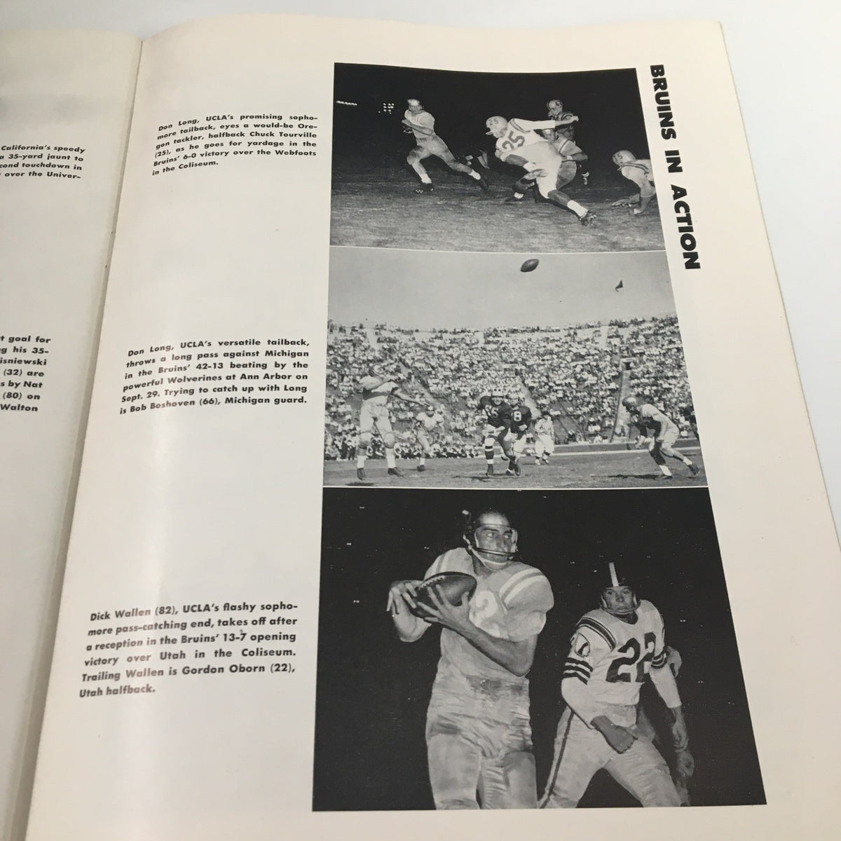Image from October 20 1956 NCAA Football UCLA vs California featuring players in action during the game, showcasing the athleticism and excitement of 'The California Gridiron'.