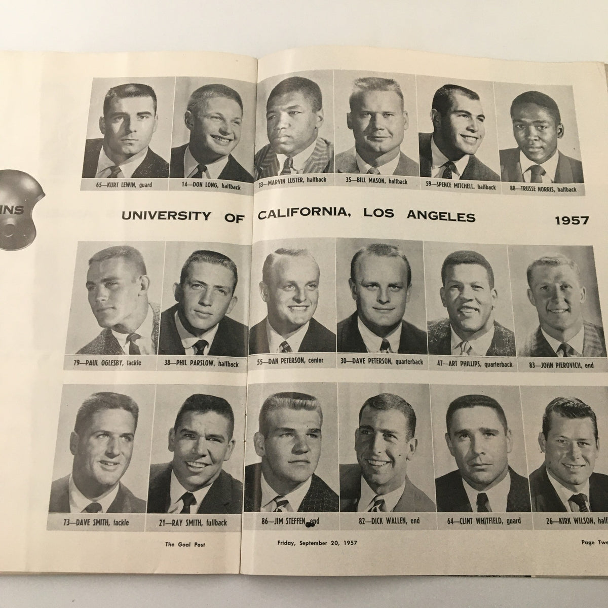 1957 NCAA Football Oregon State Beavers vs UCLA Bruins team roster, featuring players and coaches, showcasing the historical significance of the October 19, 1957 matchup.