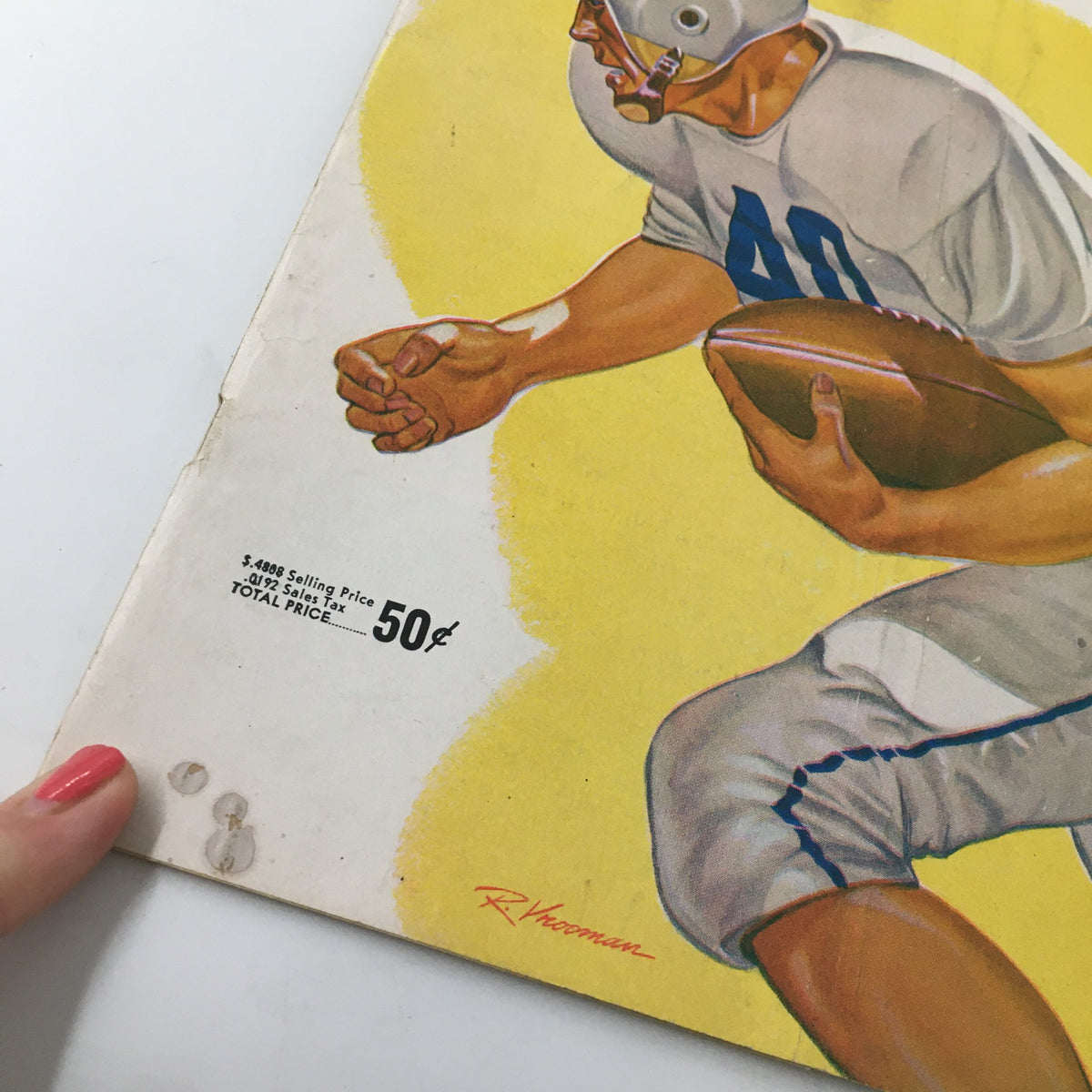 Detail of the September 16 1955 NCAA Football The Goal Post showing pricing and details on the cover.