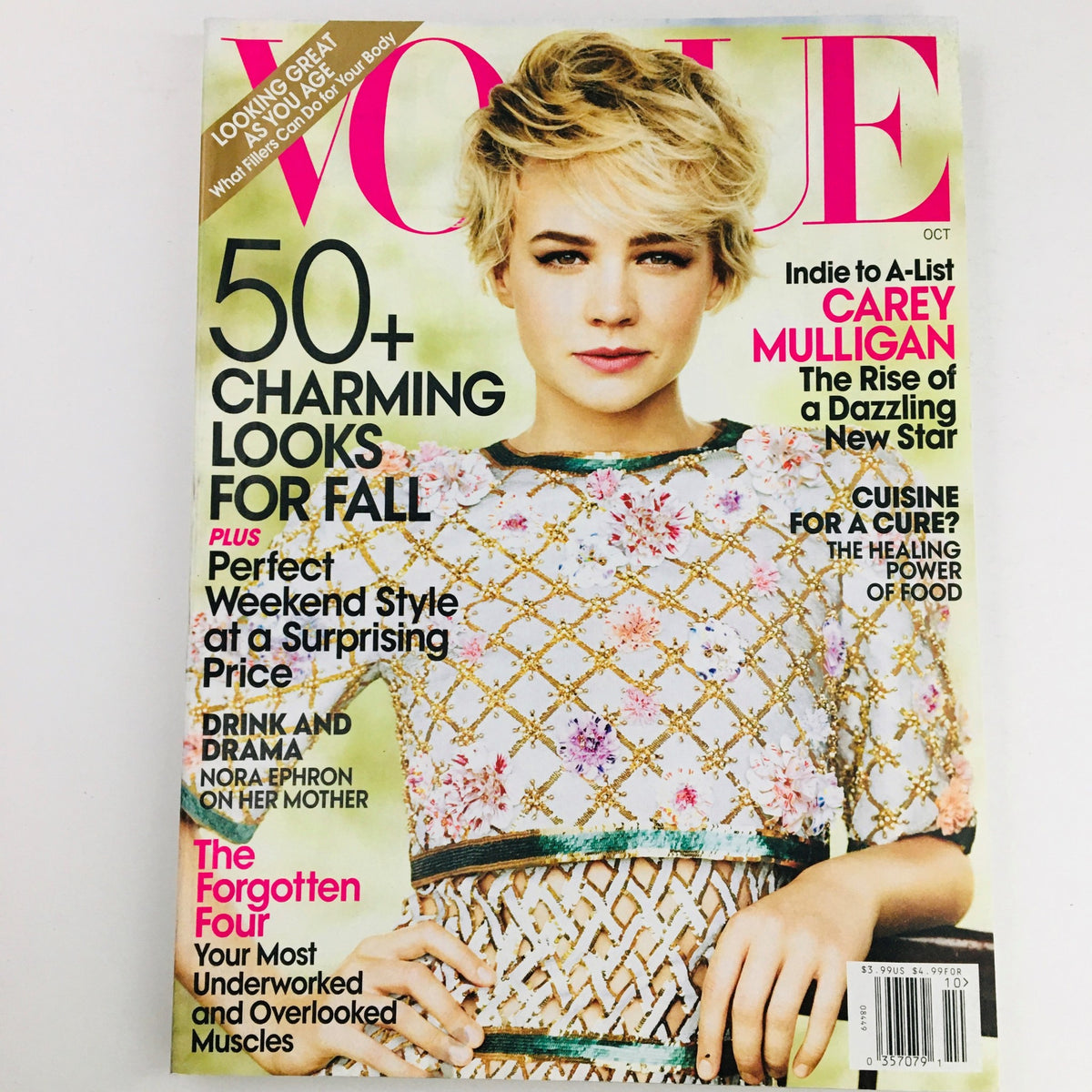 Vogue Magazine October 2010 featuring Carey Mulligan on the cover, showcasing stylish fall looks and fashion insights.