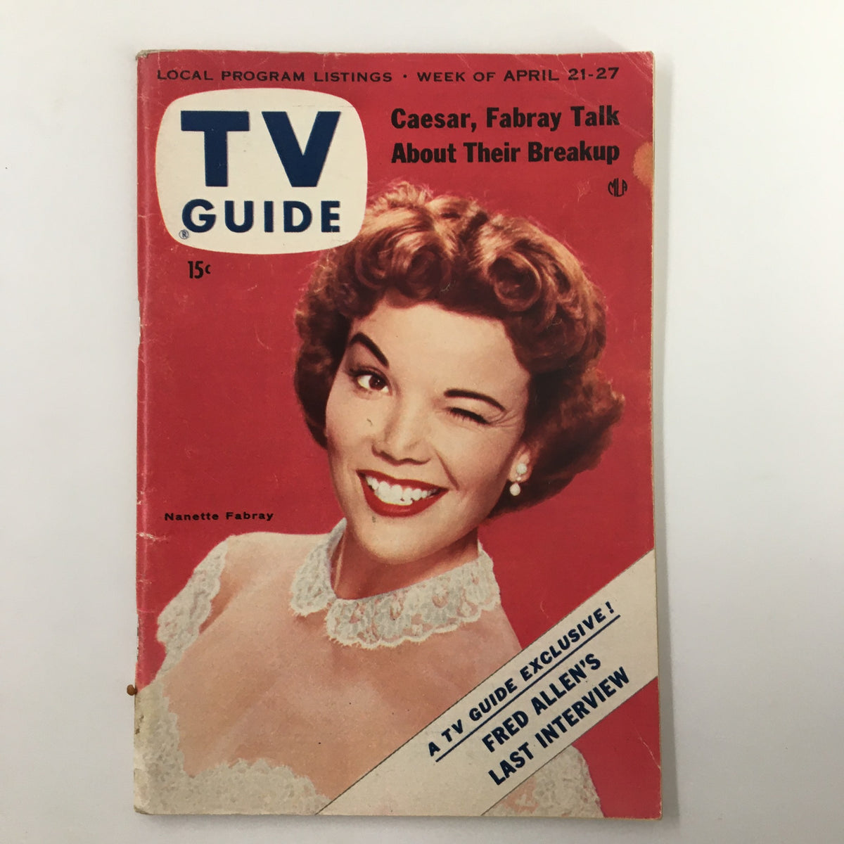 TV Guide Magazine April 21 1956 featuring Nanette Fabray on the cover, showcasing vintage television charm.