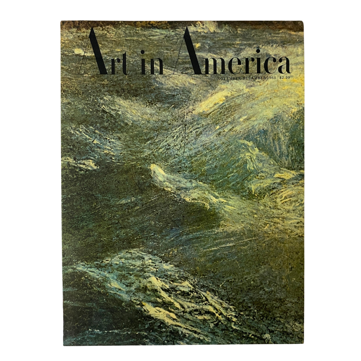 Cover of the Art in America magazine, November 1968, featuring the title and artwork inspired by Albert Pinkham Ryder’s Lord Ullin’s Daughter.