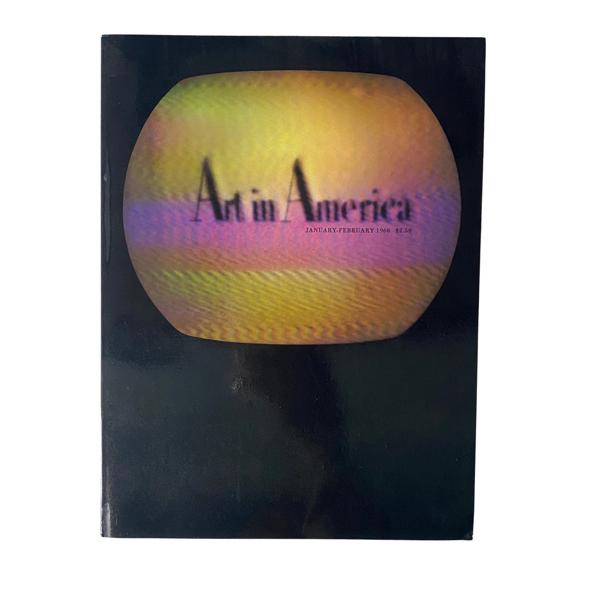 Cover of Art in America Magazine January 1968 featuring a closed-circuit television distortion photograph by Carl Fischer, highlighting the intersection of art and technology.