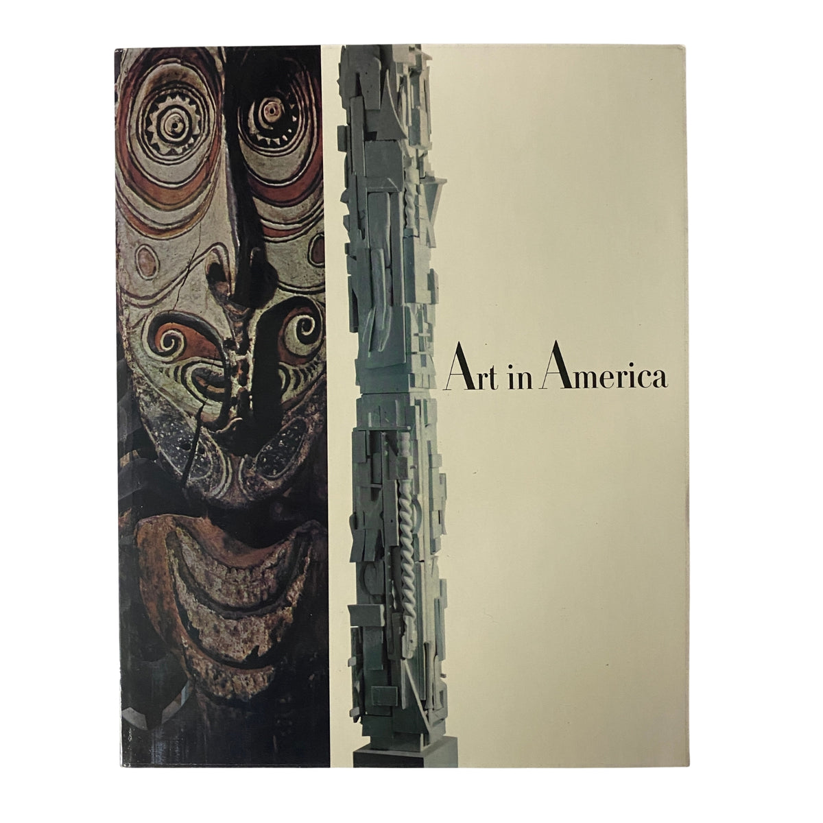 Cover of Art in America Magazine April 1965 featuring Nelson Rockefeller's sculpture collection, showcasing artistic designs and textures.