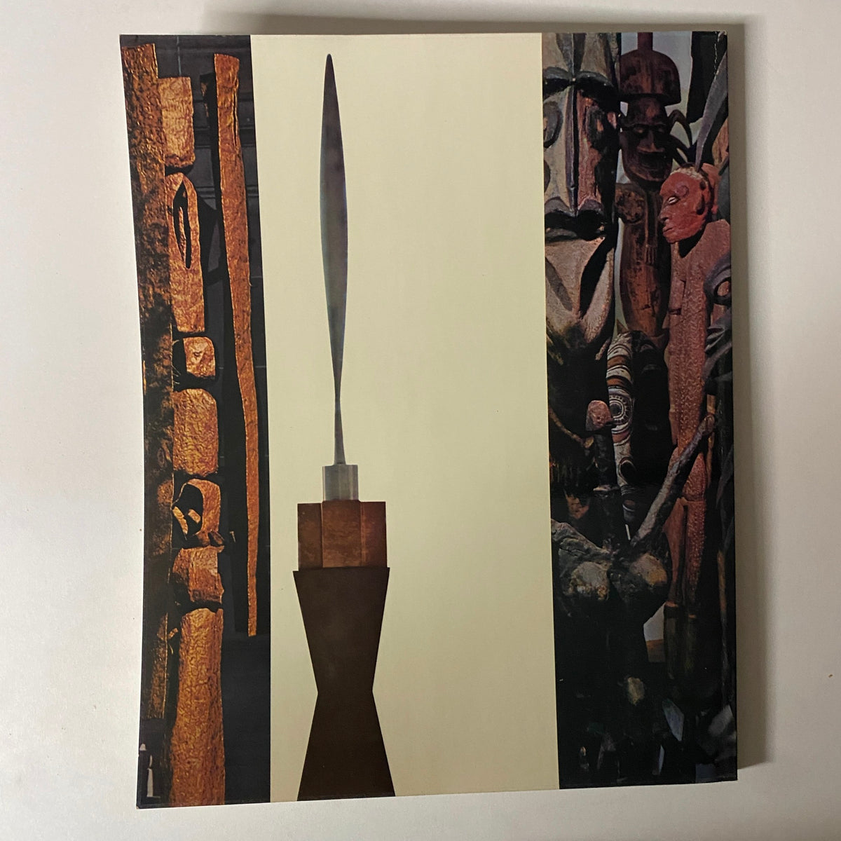 Cover of Art in America Magazine April 1965 featuring a collage of sculptures, emphasizing Nelson Rockefeller's influence on art.