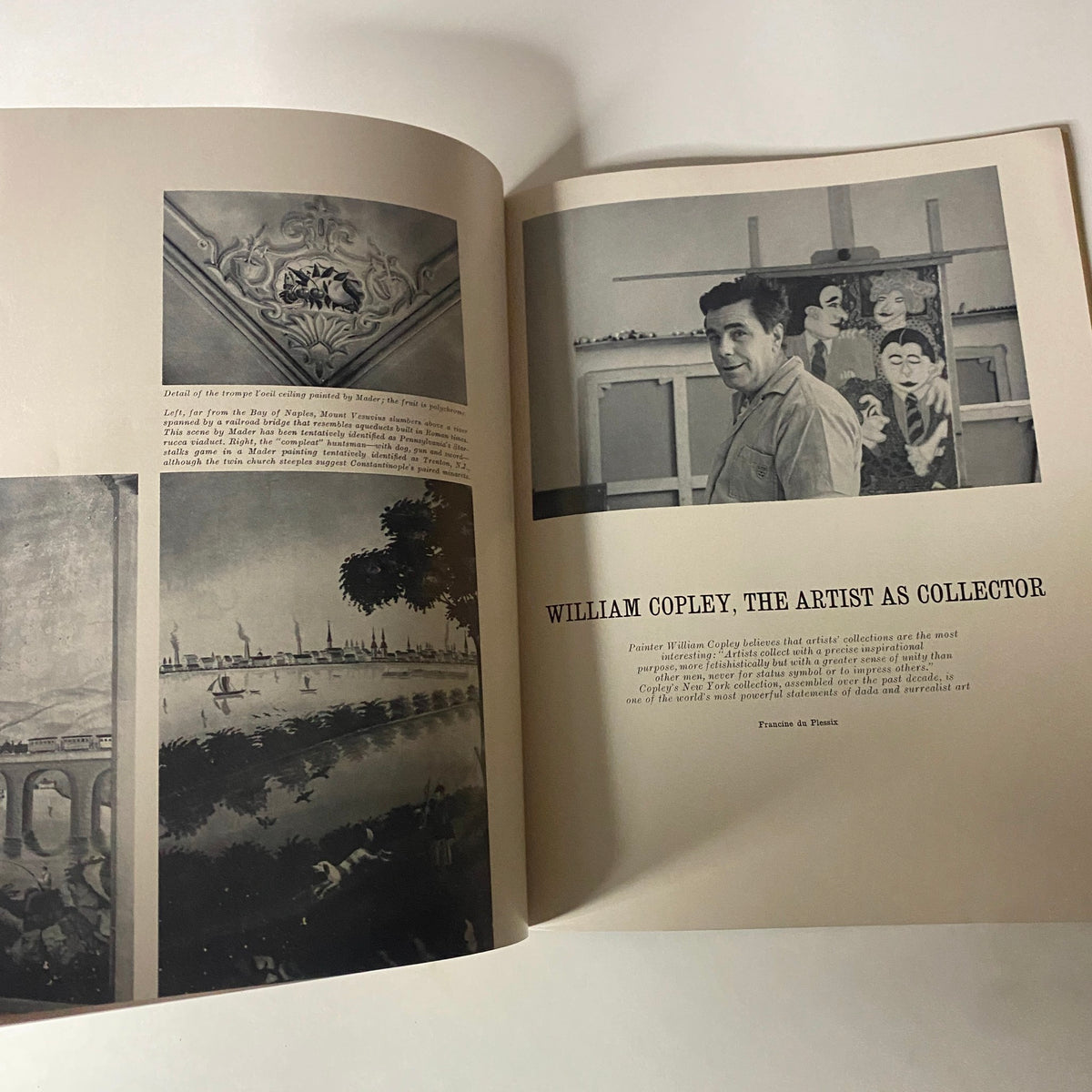 Art in America Magazine December 1965 - Interior page featuring William Copley, the artist as collector, showcasing artwork and discussion on artist collectors.