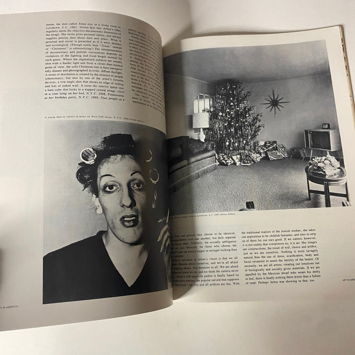 Art in America Magazine March 1973 featuring a photo of a man with curlers and a Christmas tree, showcasing contemporary art movements and insights into the Los Angeles art scene.