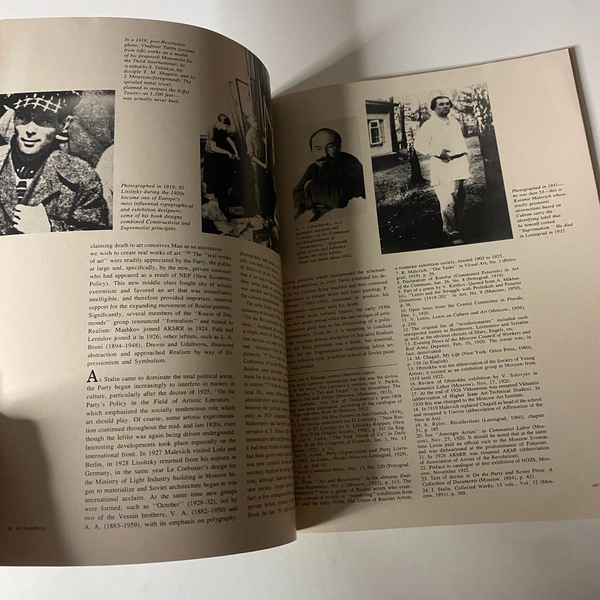 A page from Art in America Magazine July 1971 showcasing images and text discussing the role of art during a transformative cultural period.