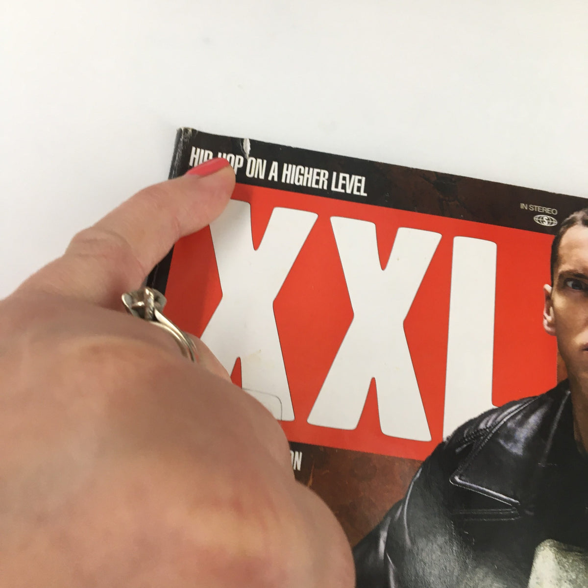 Close-up image of the top of XXL Magazine June 2009 showing the tagline 'Hip-Hop on a Higher Level' along with Eminem as The Punisher.