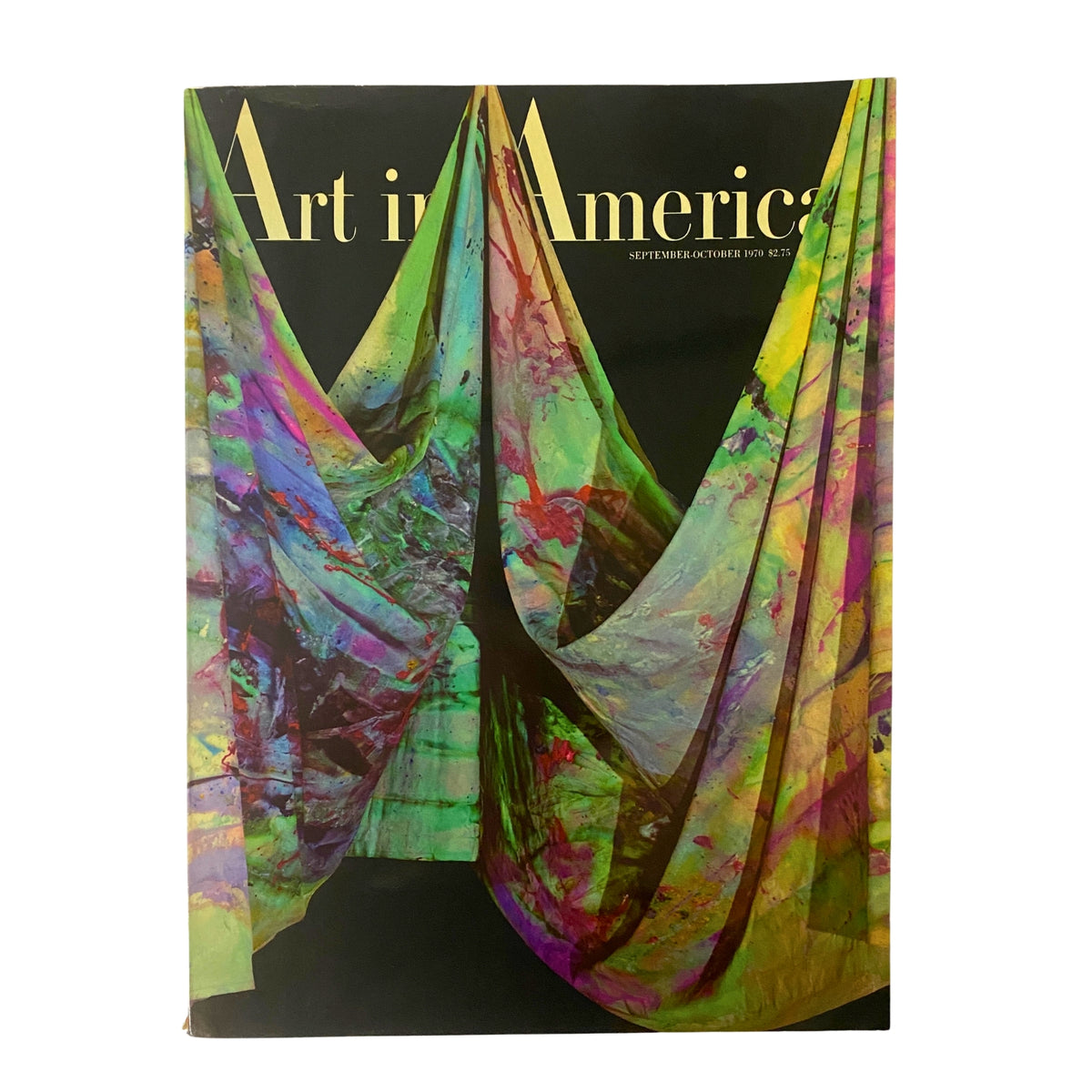 Cover of Art in America Magazine September 1970 featuring Sam Gilliam's Carousel Form II, showcasing vibrant colors and innovative painting techniques.
