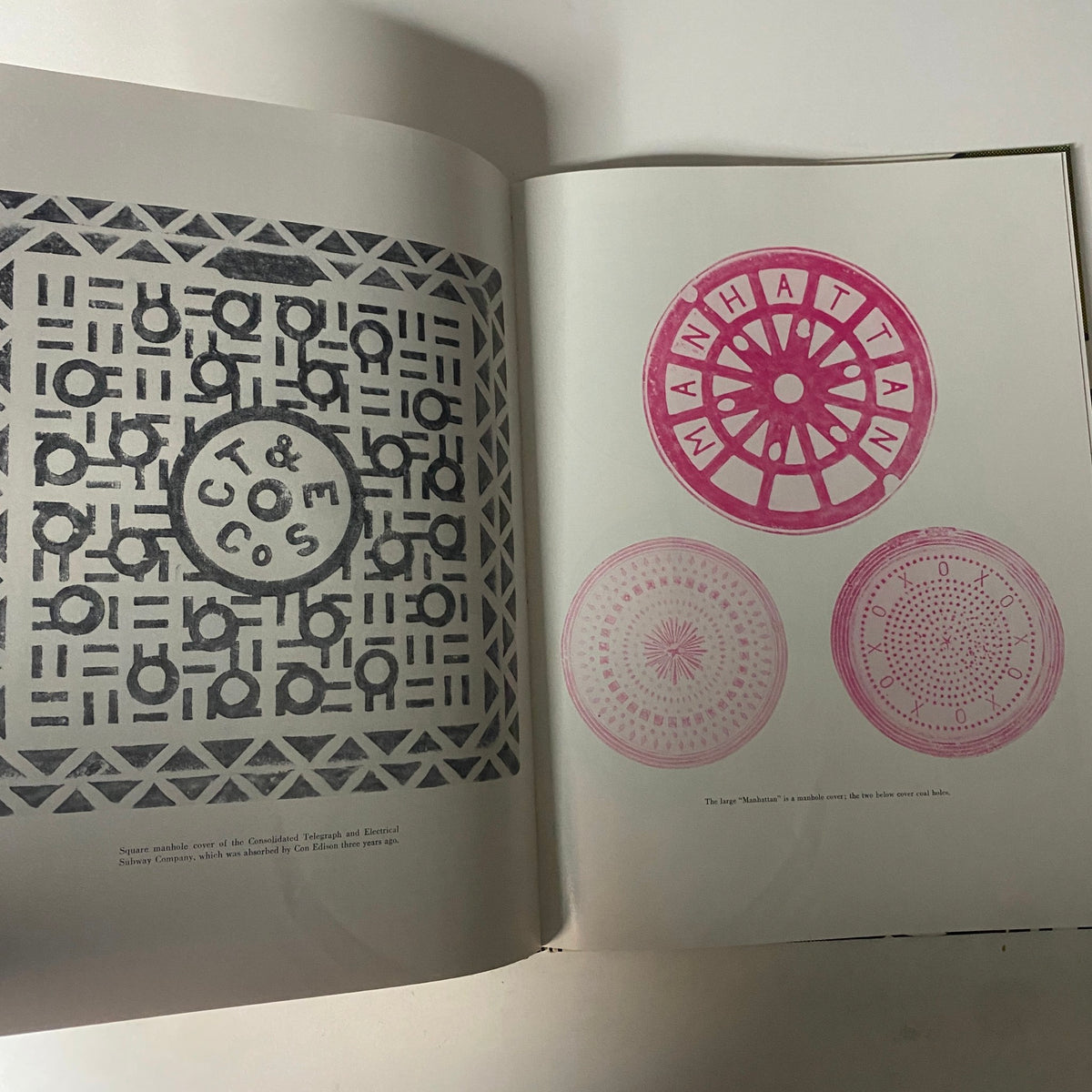 Interior page from Art in America Magazine No. 2 1964, displaying artistic designs, including thematic elements related to Manhattan.