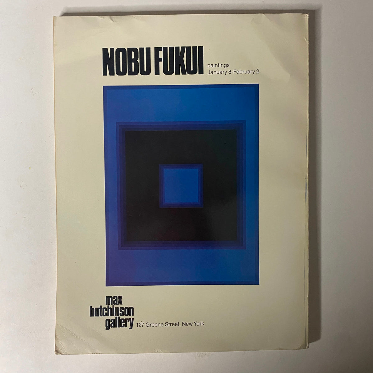 Art in America Magazine January-February 1972 featuring the cover of a gallery article on Nobu Fukui's paintings exhibited at Max Hutchinson Gallery.