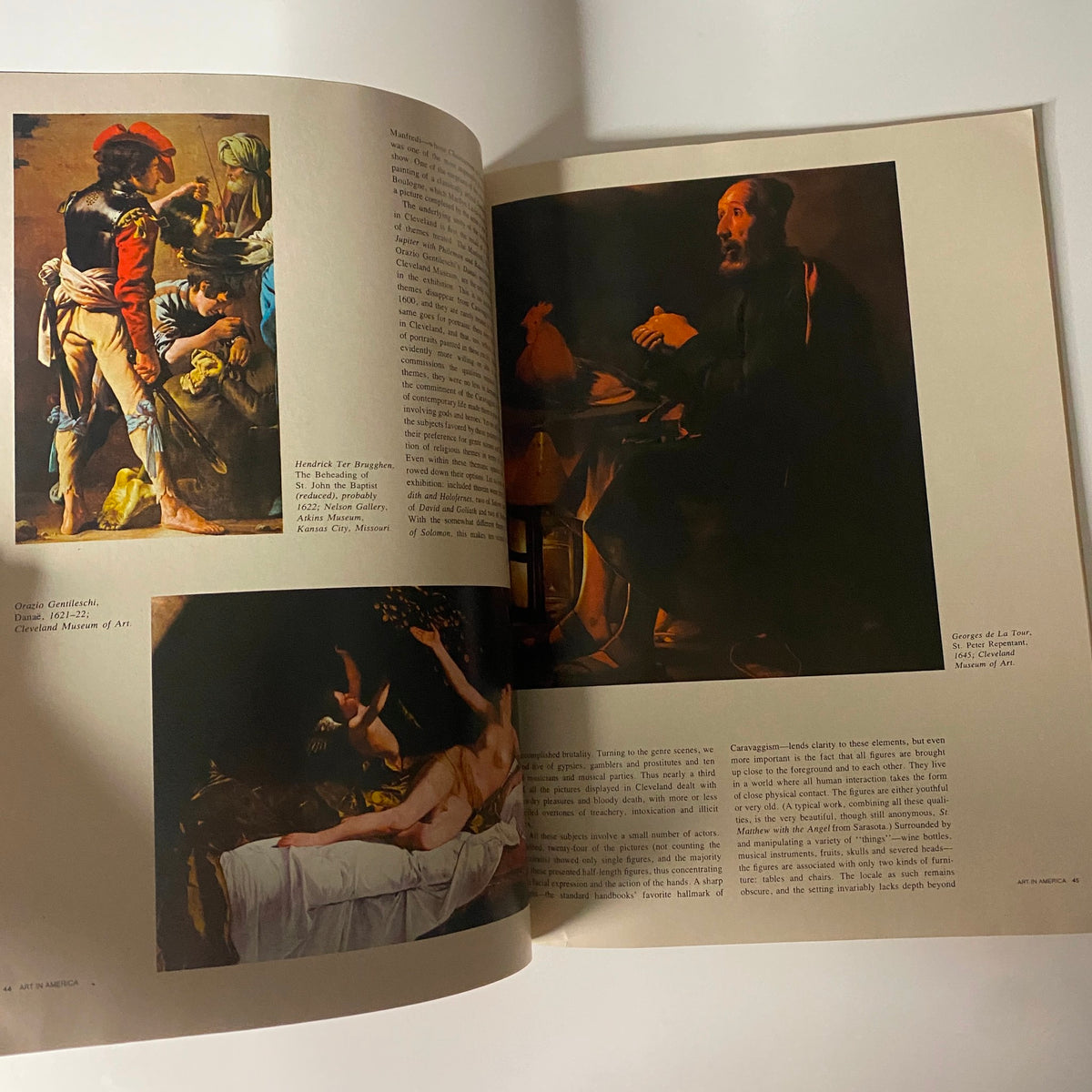 Interior pages of Art in America Magazine May 1972 featuring artworks and commentary on contemporary art, including a focus on Christo's Valley Curtain installation.