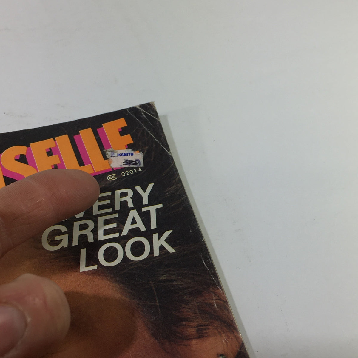 Close-up of the vintage Mademoiselle Magazine September 1981 cover with Carol Alt, revealing magazine details and condition.