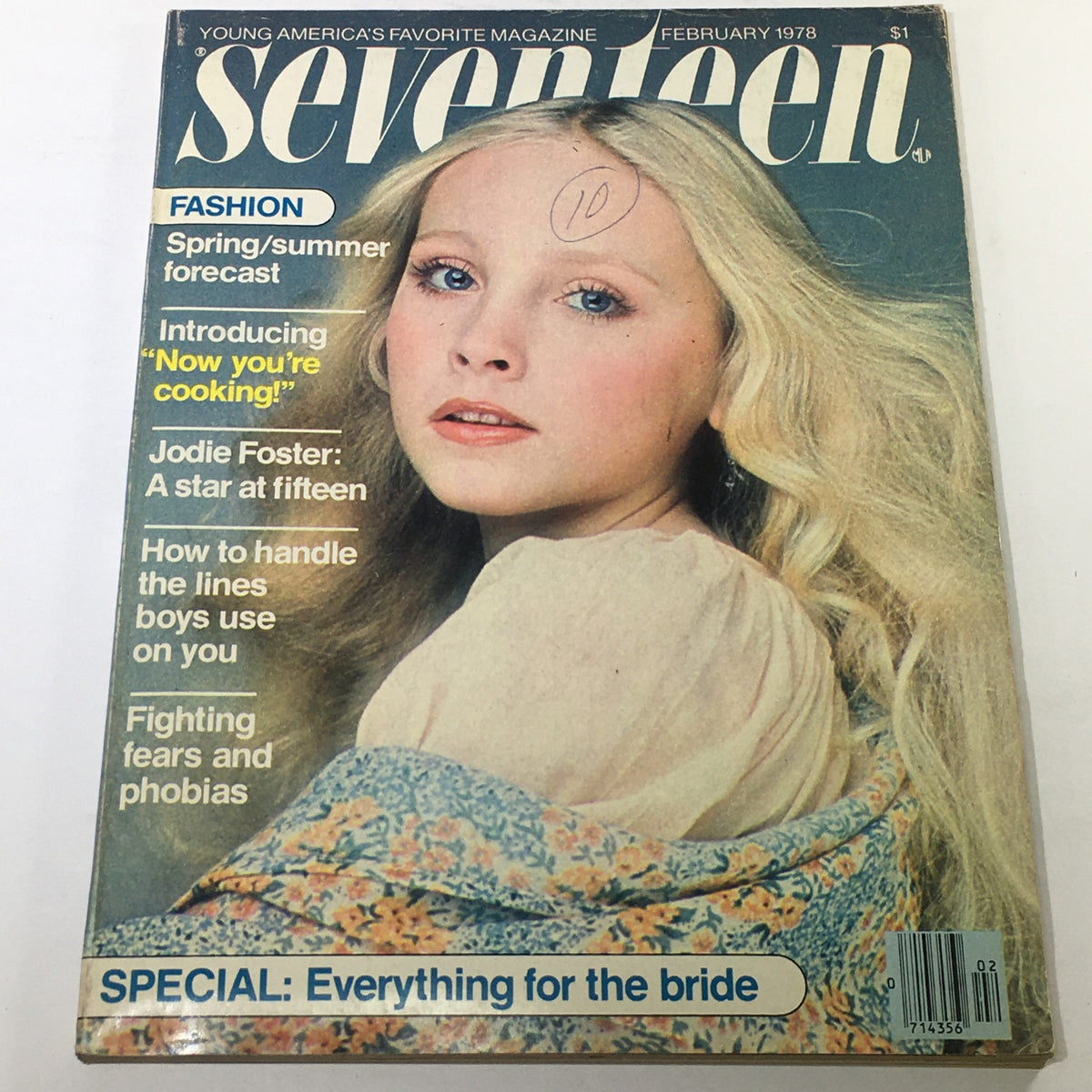 Vintage Seventeen Magazine from February 1978 featuring Helen Gleason on the cover, highlighting fashion and youth culture.