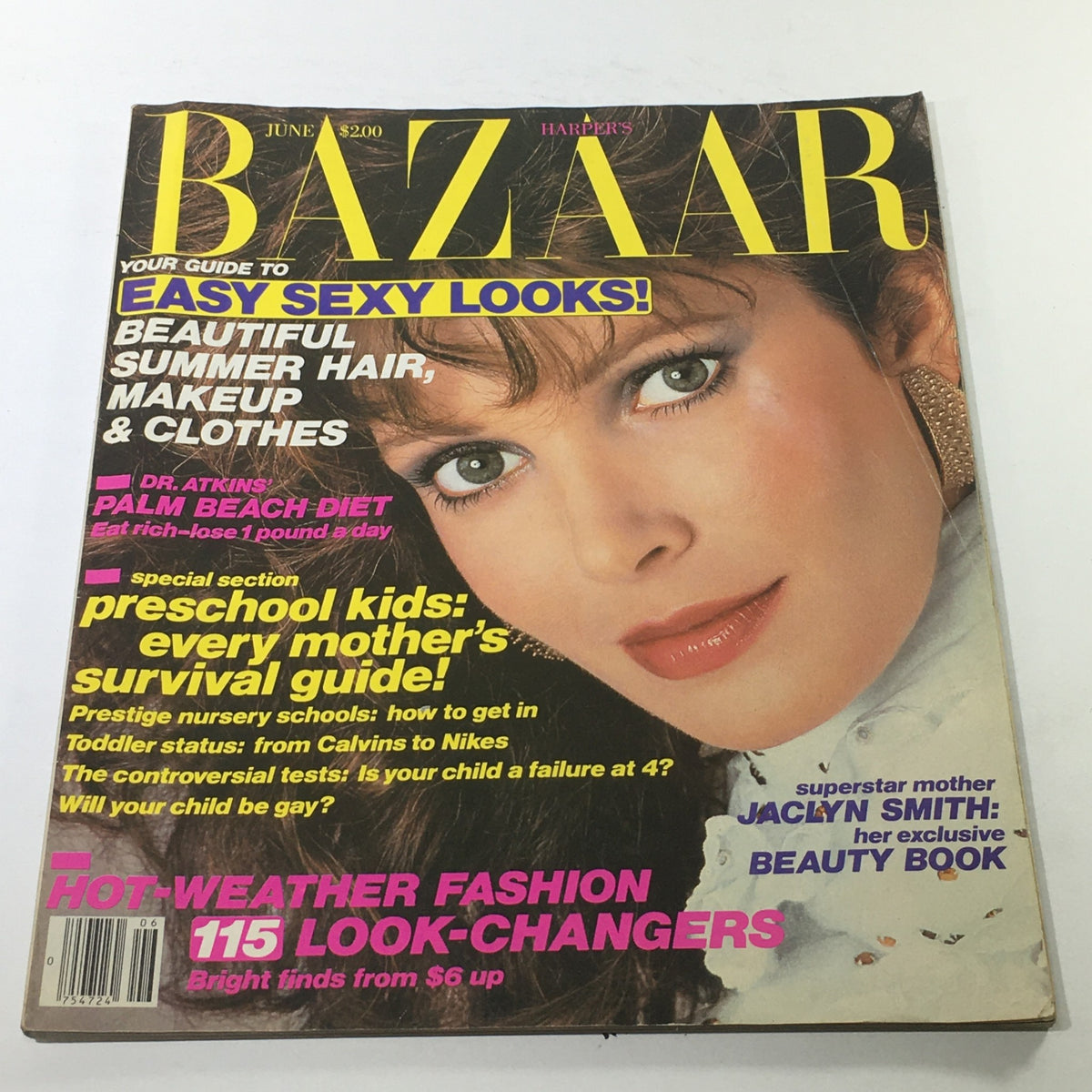 June 1983 Vintage Magazine Cover featuring Jaclyn Smith, highlighting beauty, fashion, and summer looks for the season.