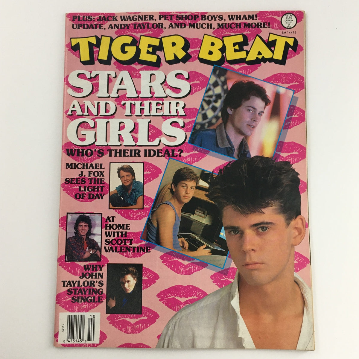 Tigers Beat Magazine Cover from October 1986 featuring Michael J. Fox and other popular teen idols, showcasing 80s pop culture and youth entertainment.