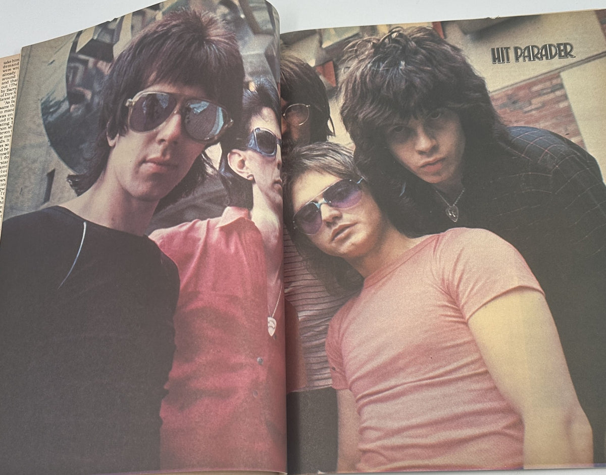 Image of rock musicians from Hit Parader Magazine February 1980, featuring The B-52's and Southside Johnny, emphasizing their style and presence.