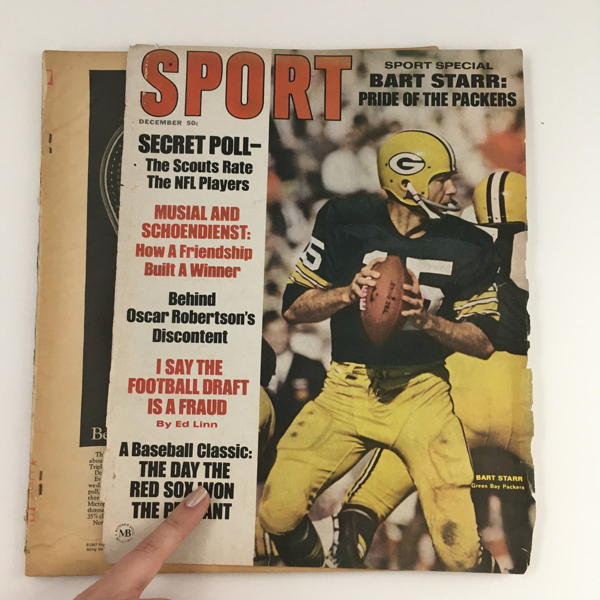 Sport Magazine December 1967 cover highlighting Bart Starr, with articles on NFL players and a special section dedicated to the Green Bay Packers.