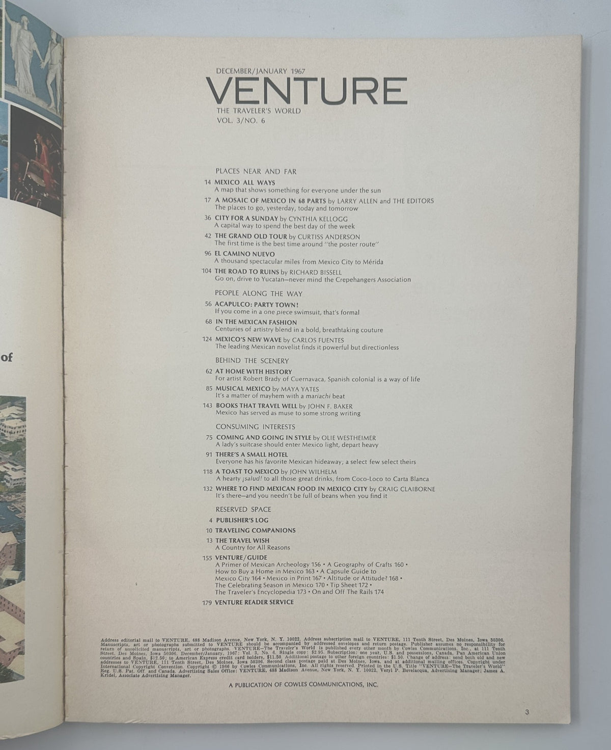 Venture Magazine December/January 1967 Mexico Travel Acapulco Leningrad