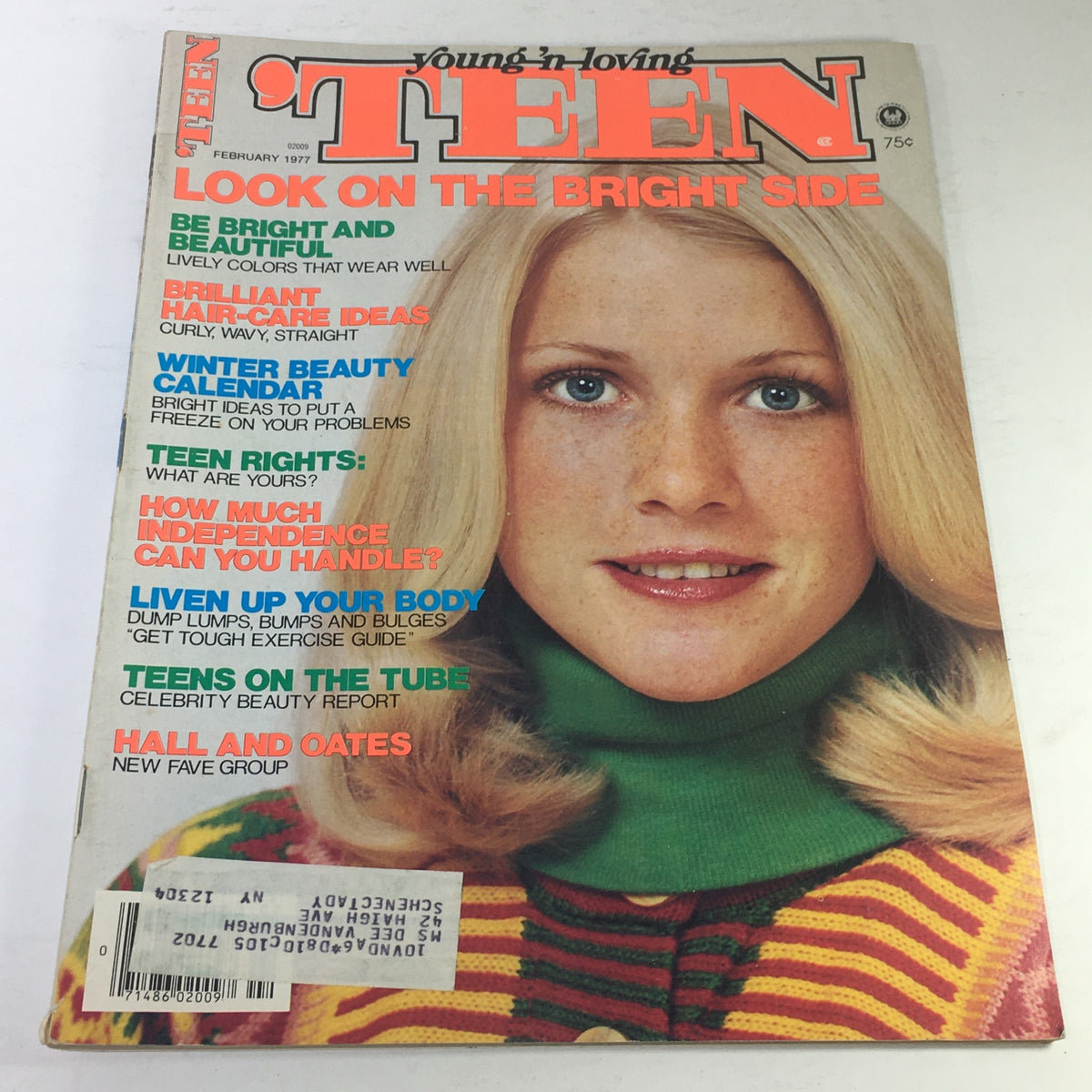 Vintage Teen Magazine: February 1977 - On The Tube ML GD Cover