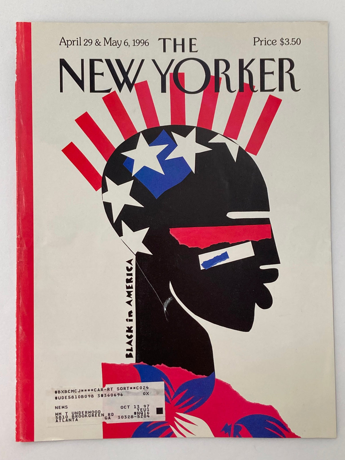 COVER ONLY The New Yorker April 29 1996 Black in America by Michael Roberts