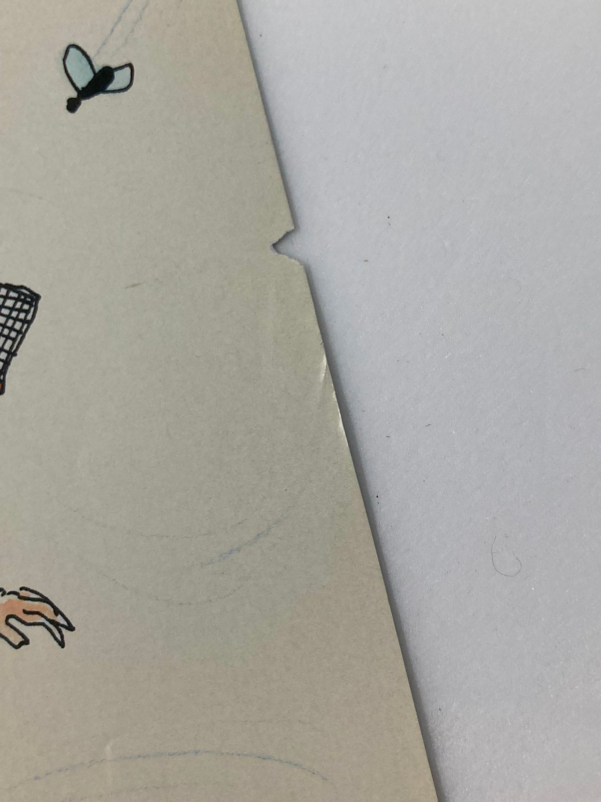 Close-up of The New Yorker August 14 2000 cover showing a small rip on 'The Fly Swatter' artwork by William Steig, highlighting its vintage appeal.