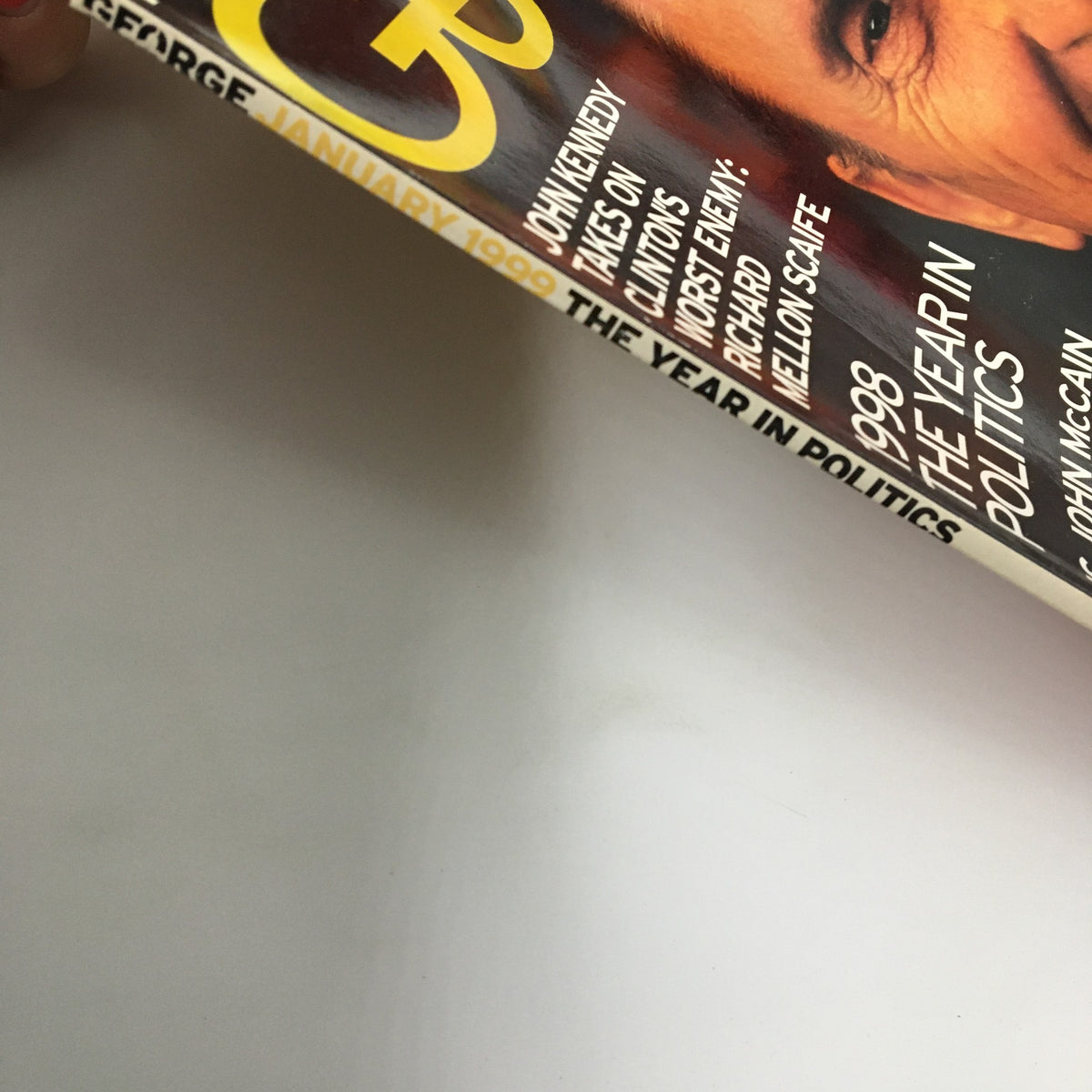 Cover of George Magazine January 1999 featuring actor Robert Duvall with the tagline 'Actor Robert Duvall is not Leonardo DiCaprio', highlighting vintage magazine style and journalism from the late 90s.