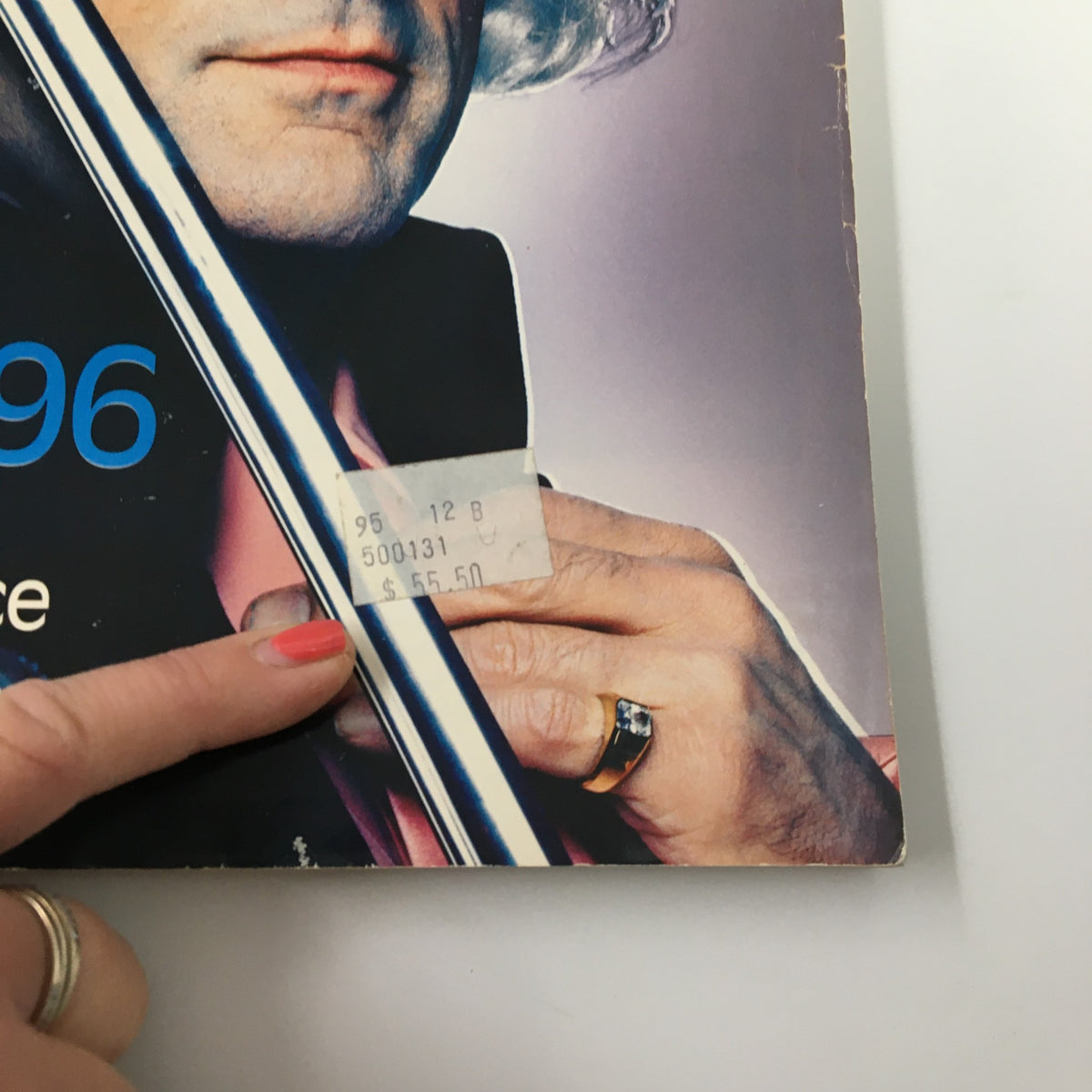 Close-up of the front cover of the 1996 George Magazine featuring Robert De Niro as Lefty Rosenthal from Casino, showing a price sticker indicating $65.50.