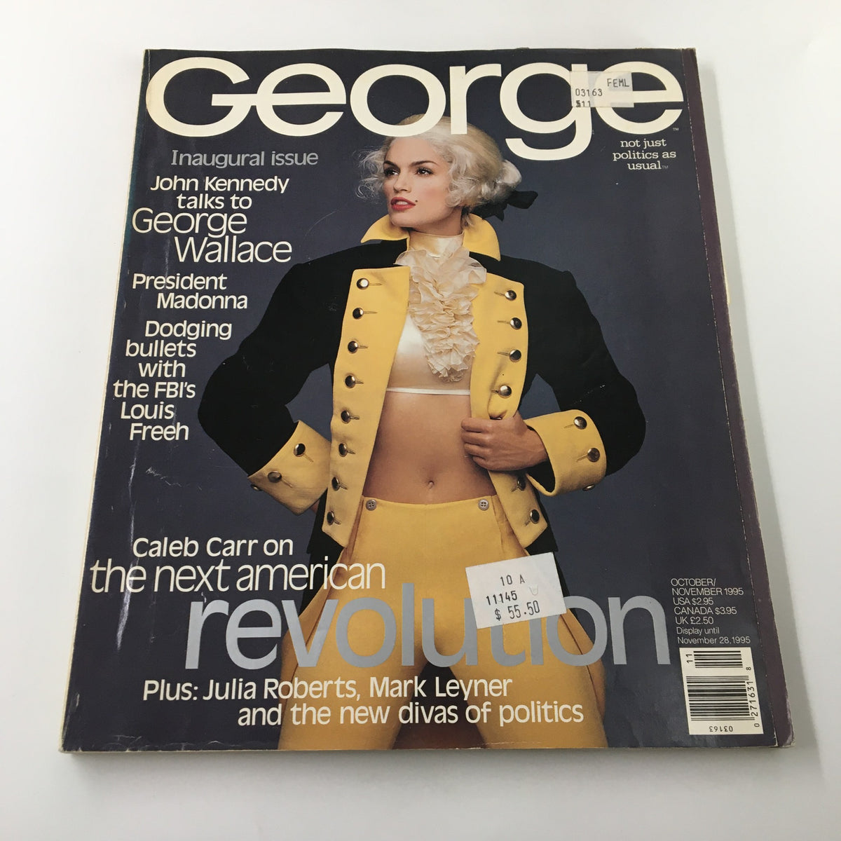 Cover of George Magazine, October 1995, featuring John F. Kennedy Jr.'s interview with George Wallace.
