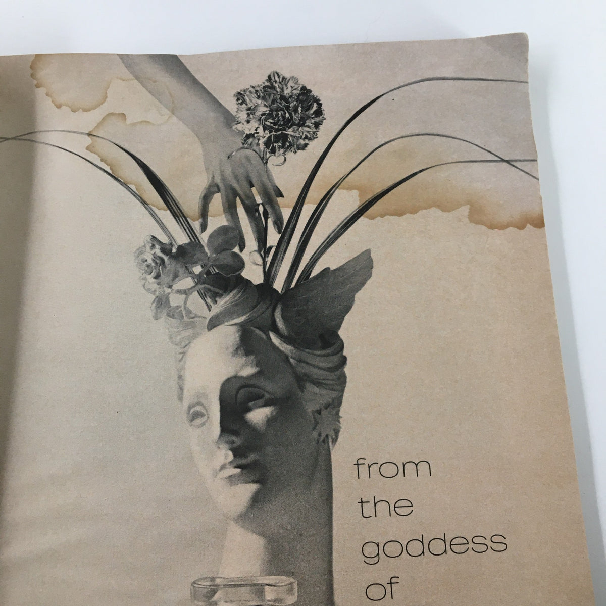 Artistic representation from The New Yorker Magazine September 26, 1964 featuring a statue with flowers, reflecting creativity and design by Abe Birnbaum.