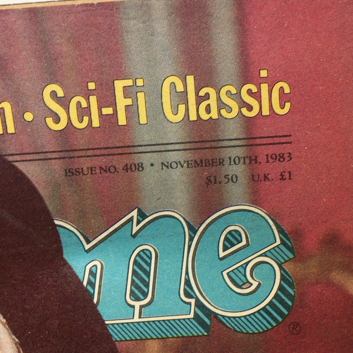 Details from the cover of Vintage Rolling Stone Magazine: November 10, 1983, including the title and issue information, emphasizing the magazine's connection to Culture Club and the 1980s music scene.