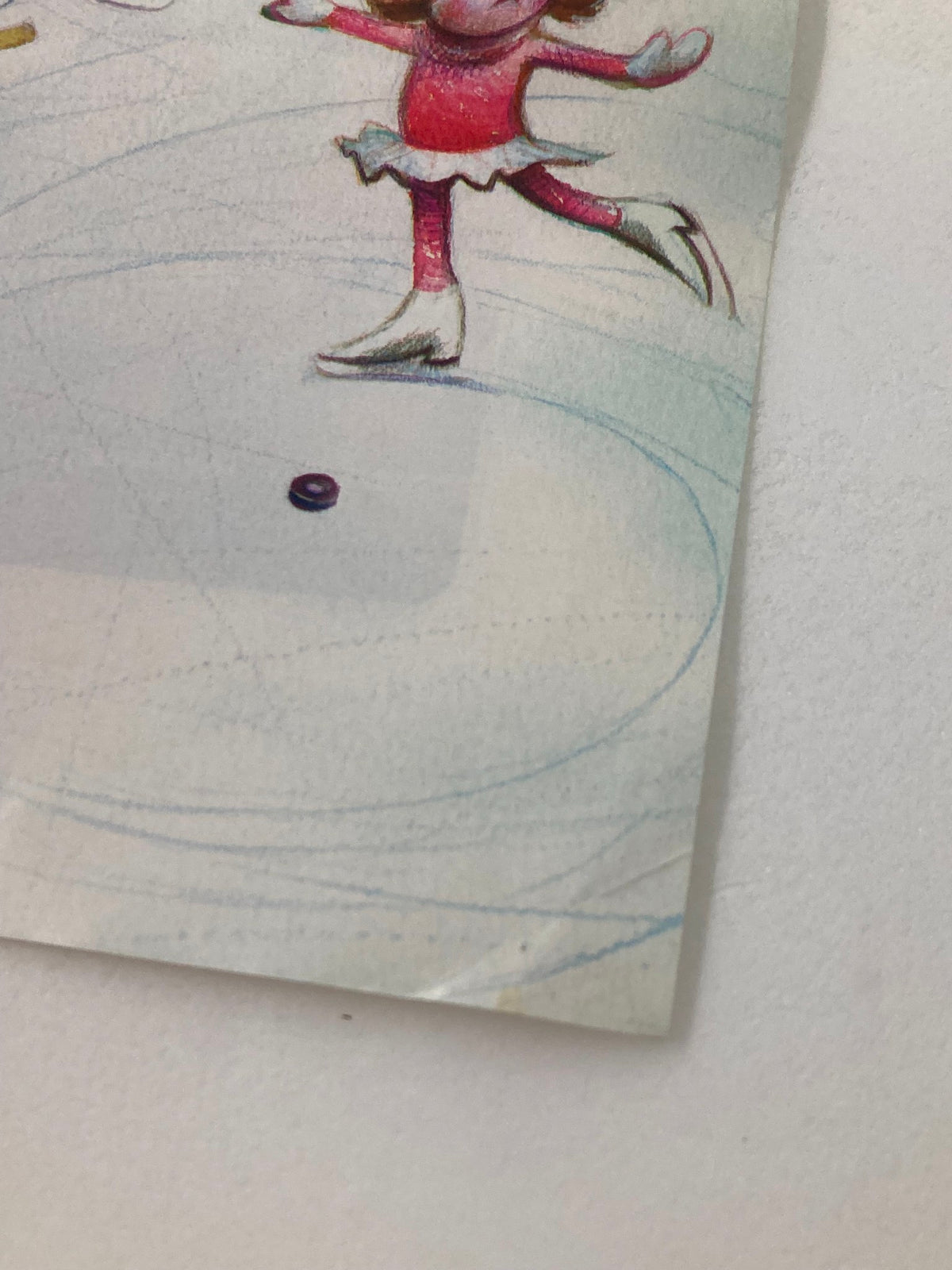 Close-up of The New Yorker January 13 2003 cover art 'On the Ice' by Carter Goodrich, highlighting the ice surface and skating figure.