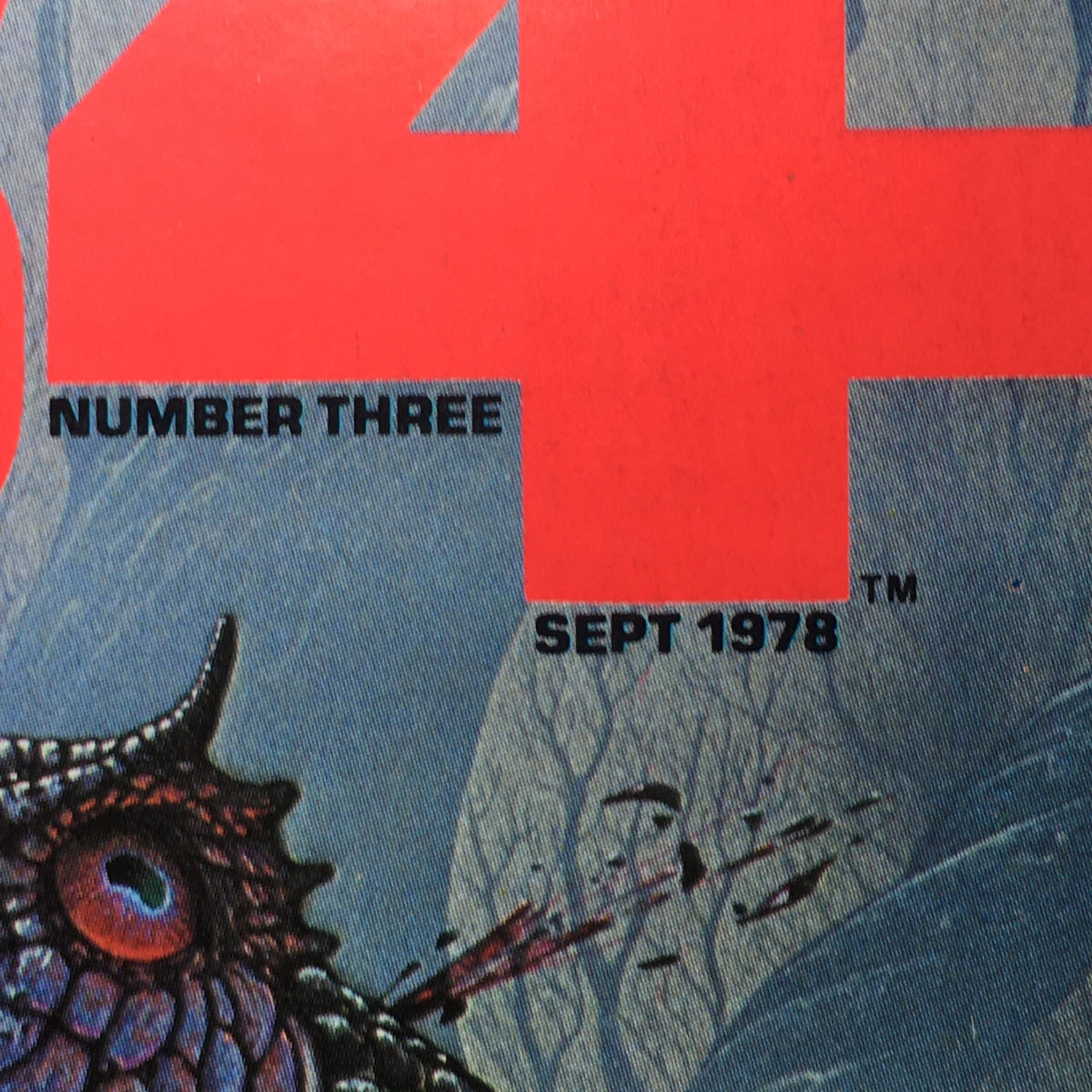 Close-up of VTG 1984 A Warren Magazine Number Three showing the title and publication details, including "September 1978."