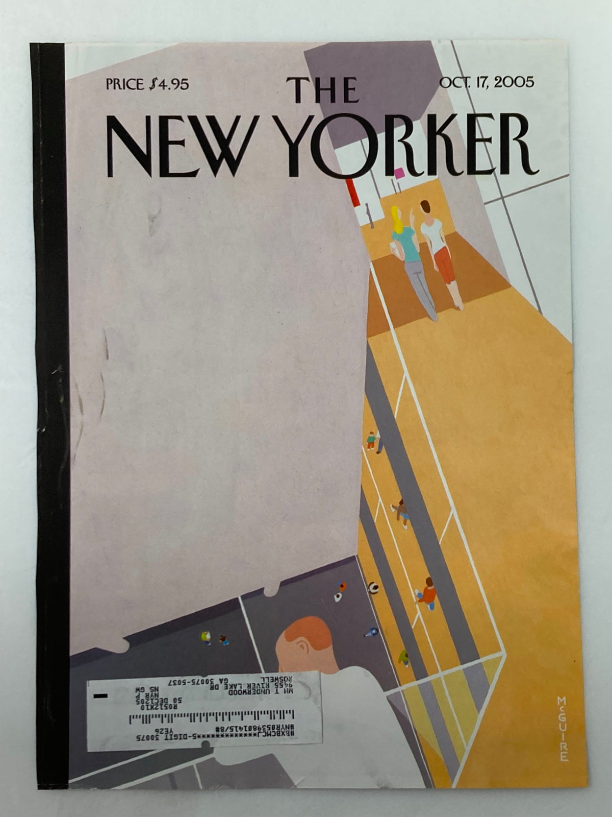 The New Yorker cover dated October 17, 2005, depicting Richard McGuire's artistic representation, ideal for framing and display among magazine enthusiasts.