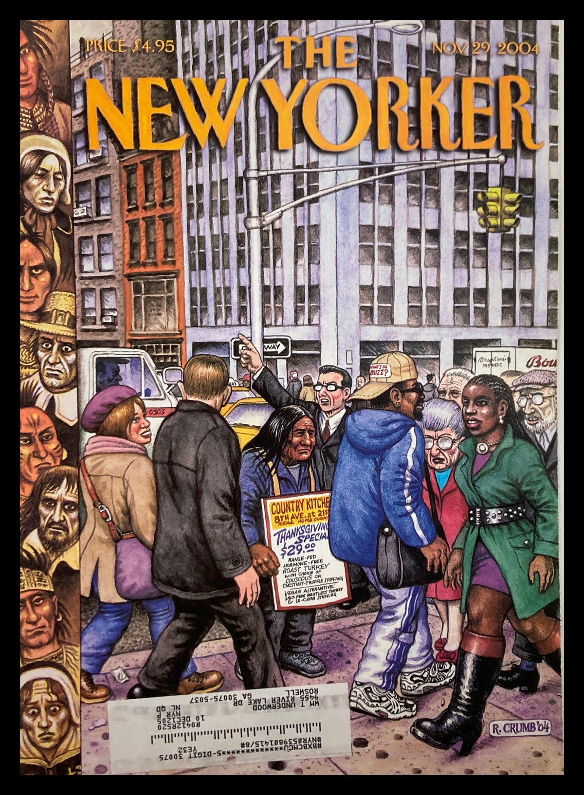 Cover of The New Yorker dated November 29, 2004, titled 'The Diversity' by Robert Crumb, featuring a vibrant street scene depicting cultural diversity.
