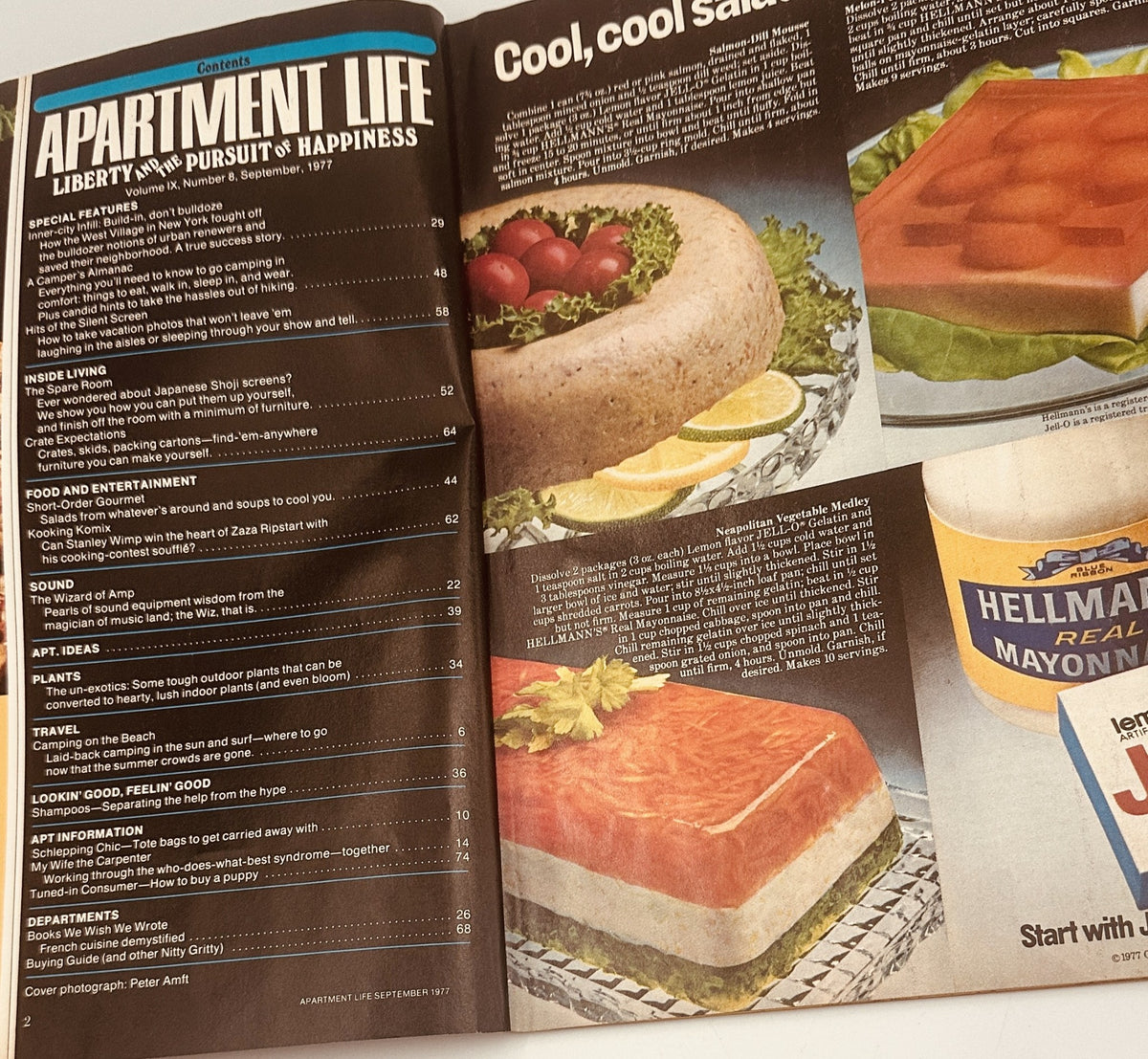 Apartment Life Magazine September 1977 Camping Travel Gourmet Home VG